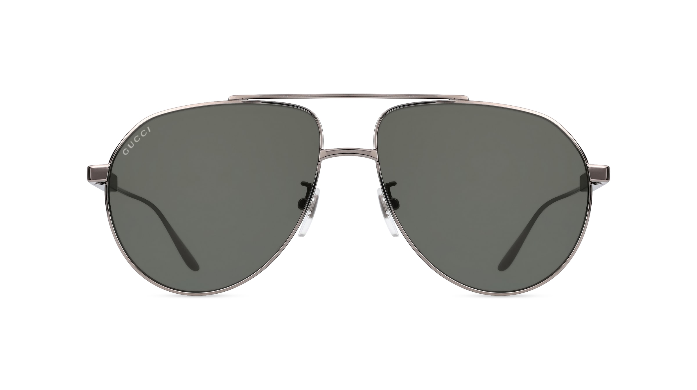 Gucci GG1311S Herren-Sonnenbrille Vollrand Pilot Metall-Gestell, grau