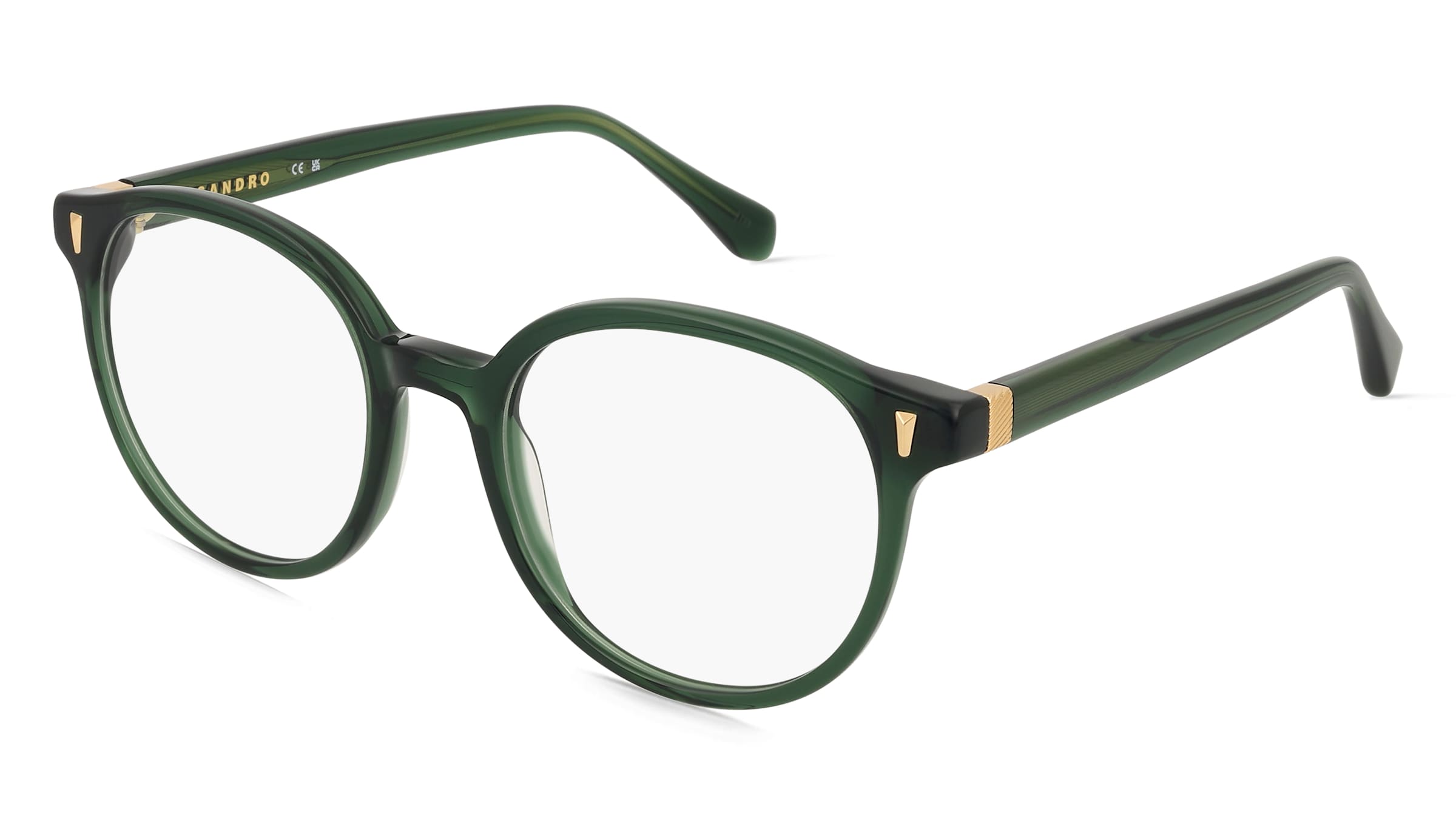 Sandro 2047 Damen-Brille inkl. Gläser Vollrand Rund Acetat-Gestell 50/19/140, Grün