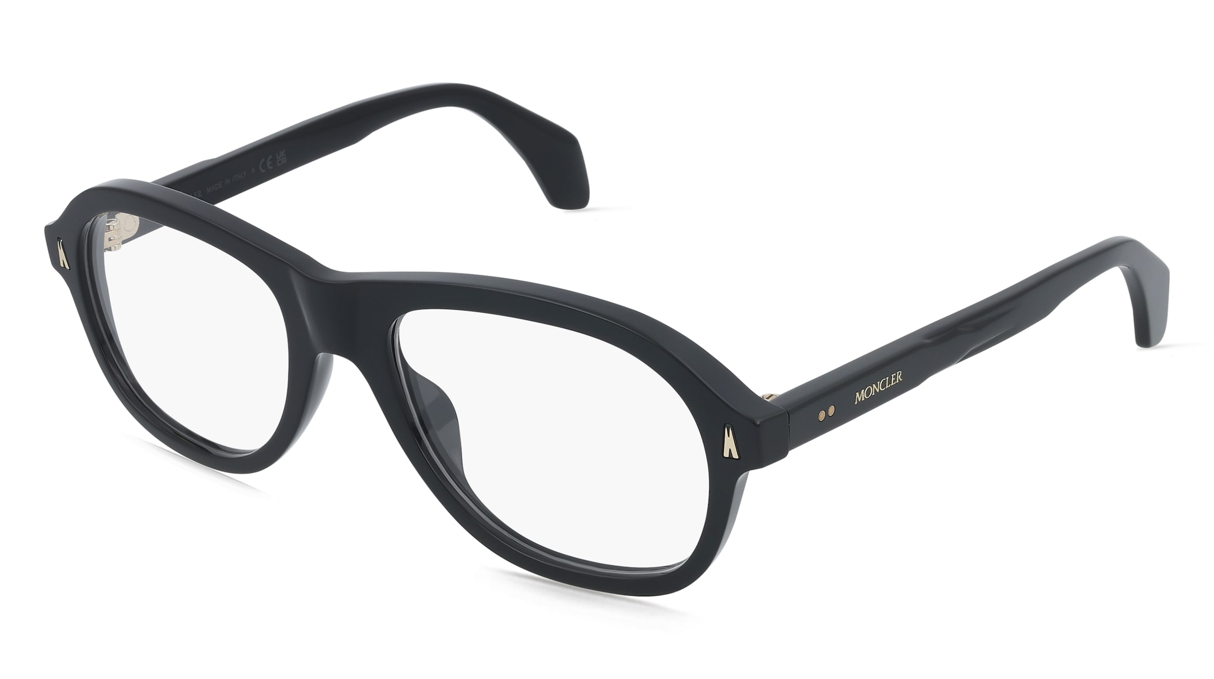 Moncler ME2025U Unisex-Brille inkl. Gläser Vollrand Quadratisch Acetat-Gestell 55/19/145, Schwarz