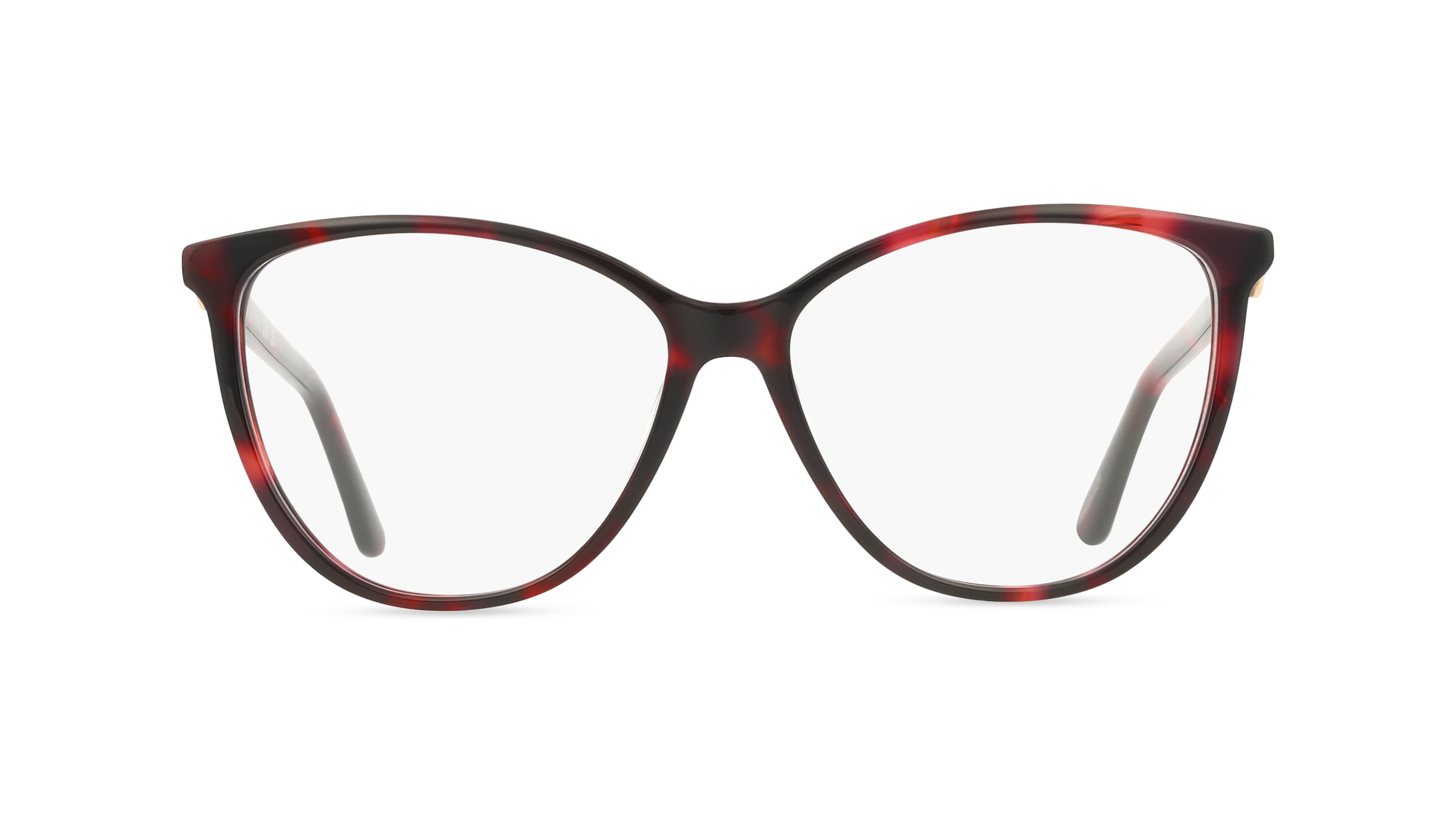 Guess GU50311 Damen-Brille inkl. Gläser Vollrand Cat Eye Acetat-Gestell 55/14/140, rot