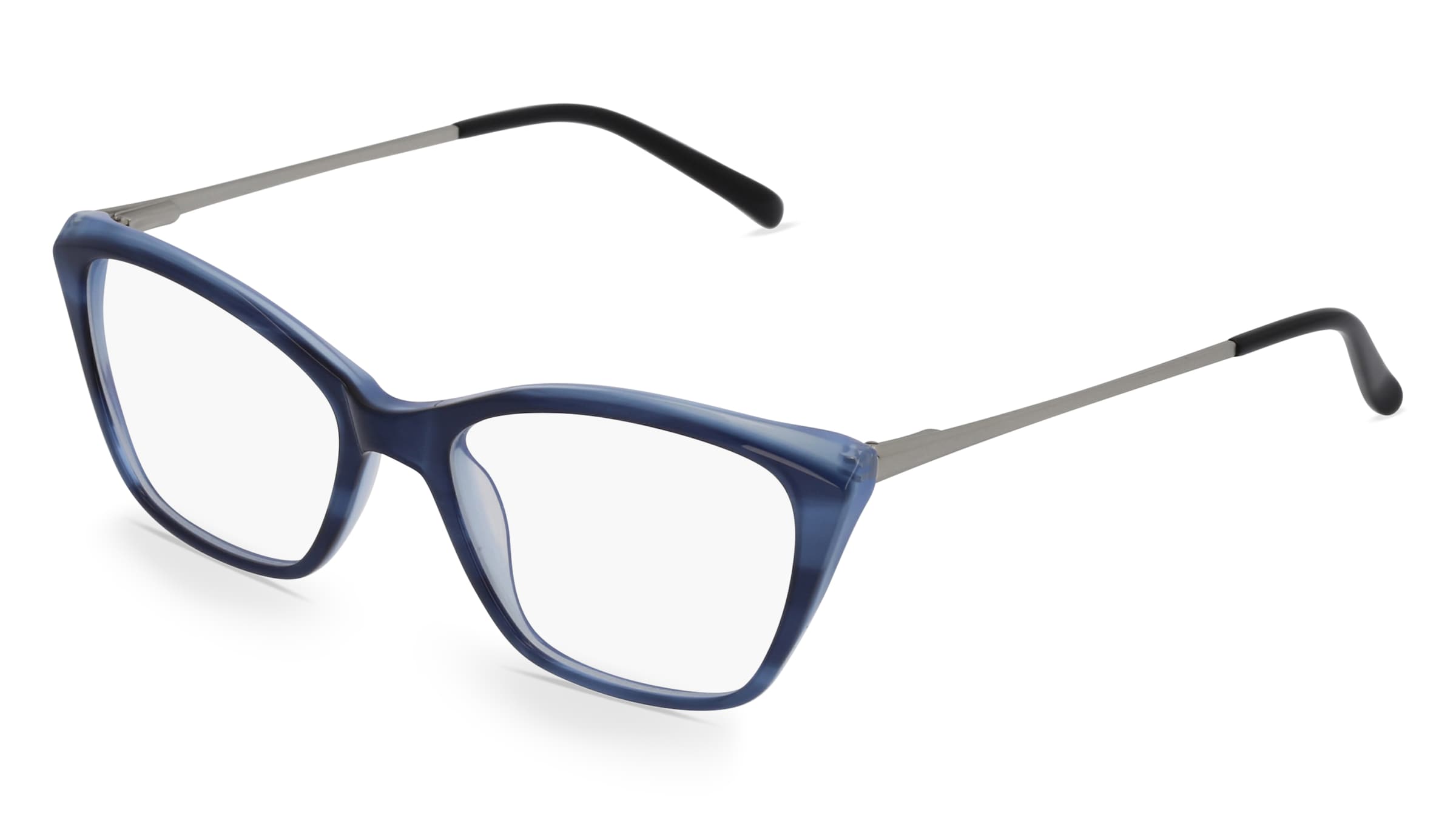 Fielmann BD 457 FLEX CL Damen-Brille inkl. Gläser Vollrand Butterfly Acetat-Gestell 52/17/135, Blau