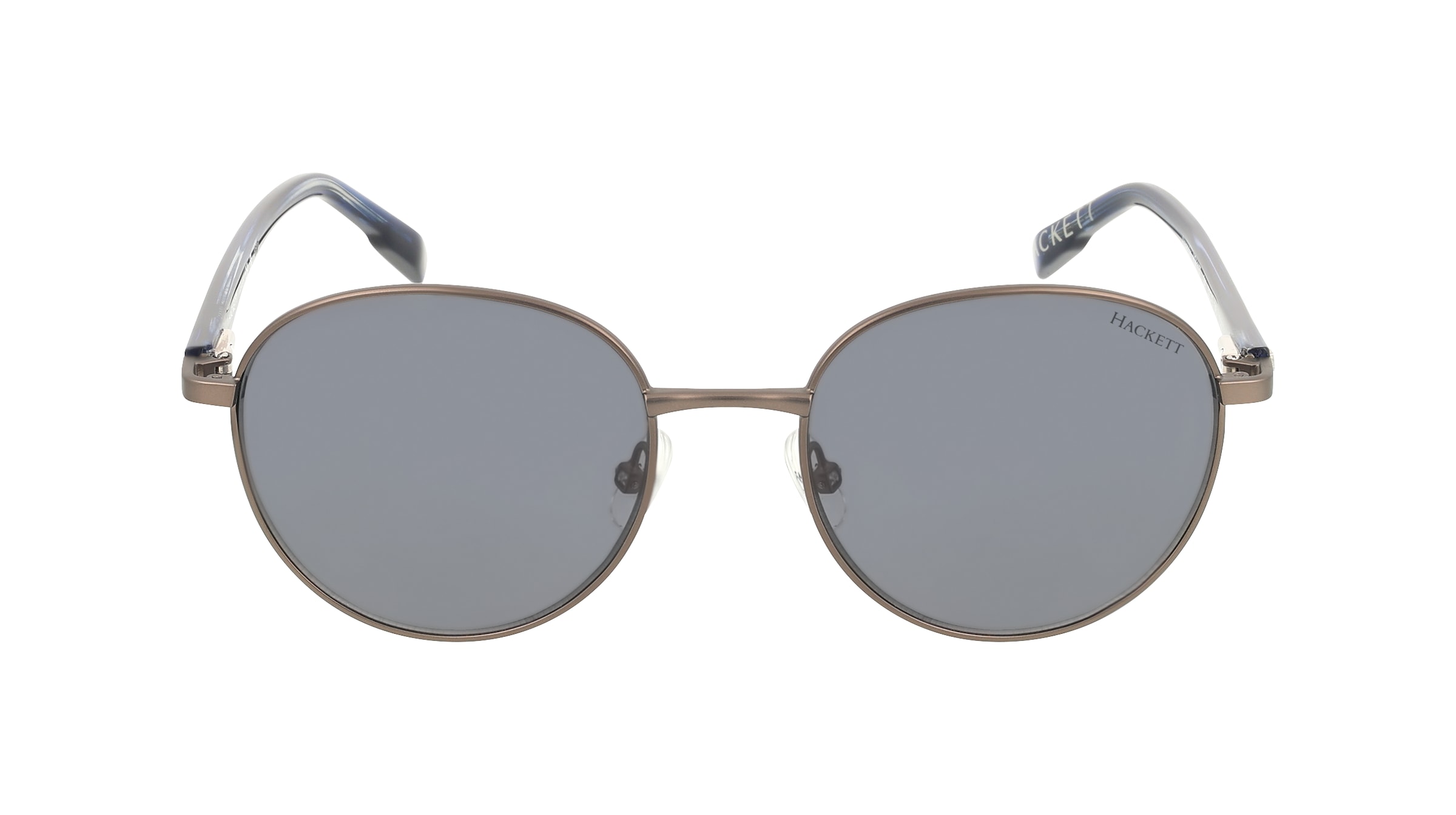 Hackett HE1157 Herren-Sonnenbrille Vollrand Rund Metall-Gestell, grau