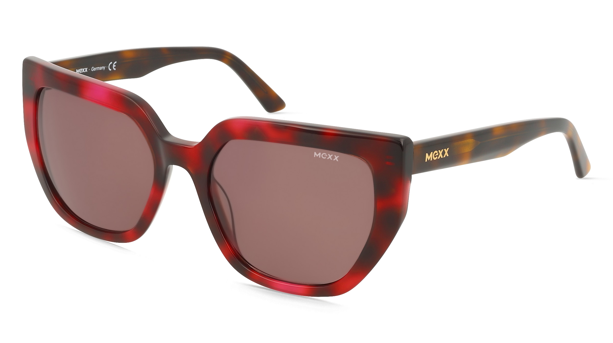 Mexx Eyes 6566 Damen-Sonnenbrille Vollrand Cat Eye Kunststoff-Gestell, Pink
