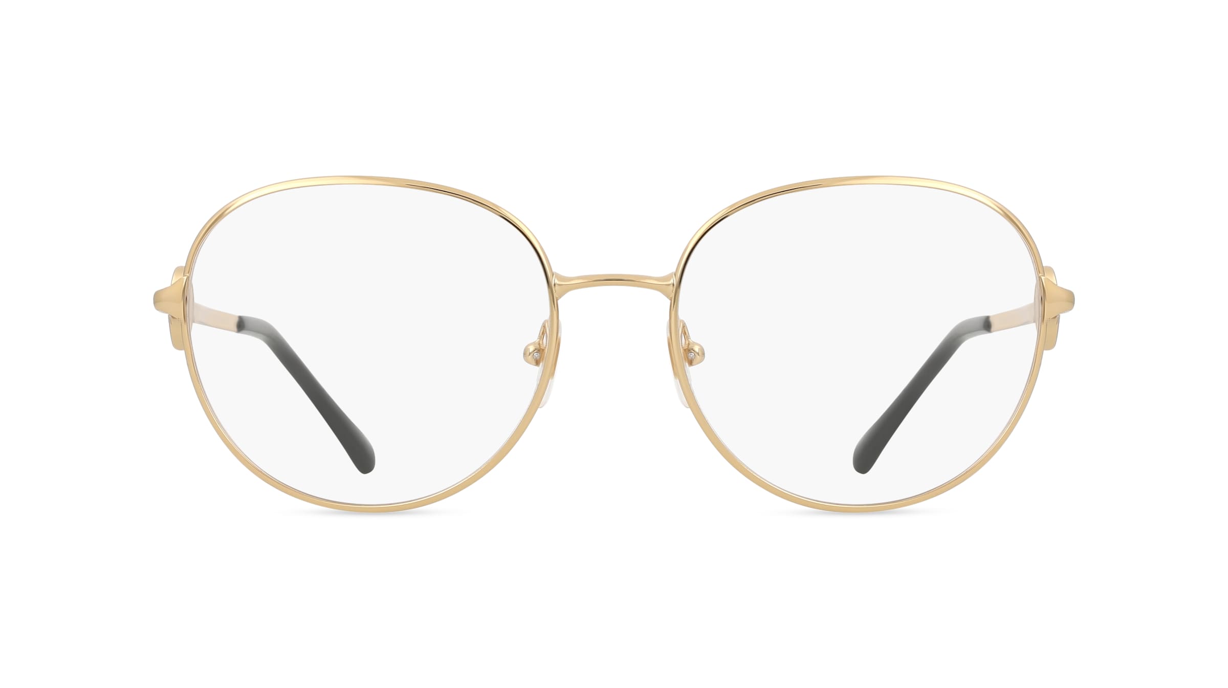 Versace 0VE1288 Damen-Brille inkl. Gläser Vollrand Rund Edelstahl-Gestell 54mm/18mm/140mm, gold