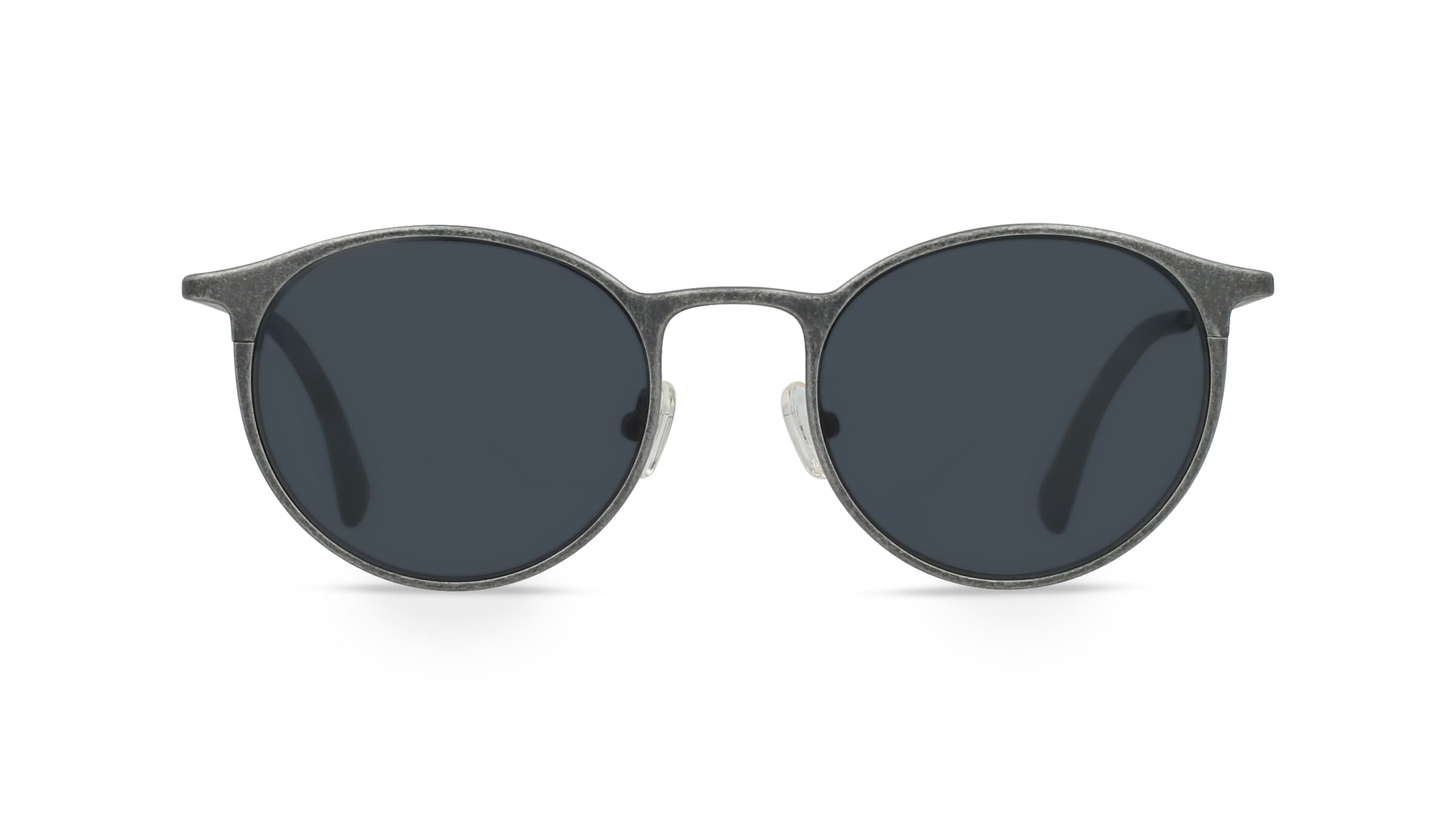 Fielmann MC 491 SUN CL Unisex-Sonnenbrille Vollrand Panto Edelstahl-Gestell, silber