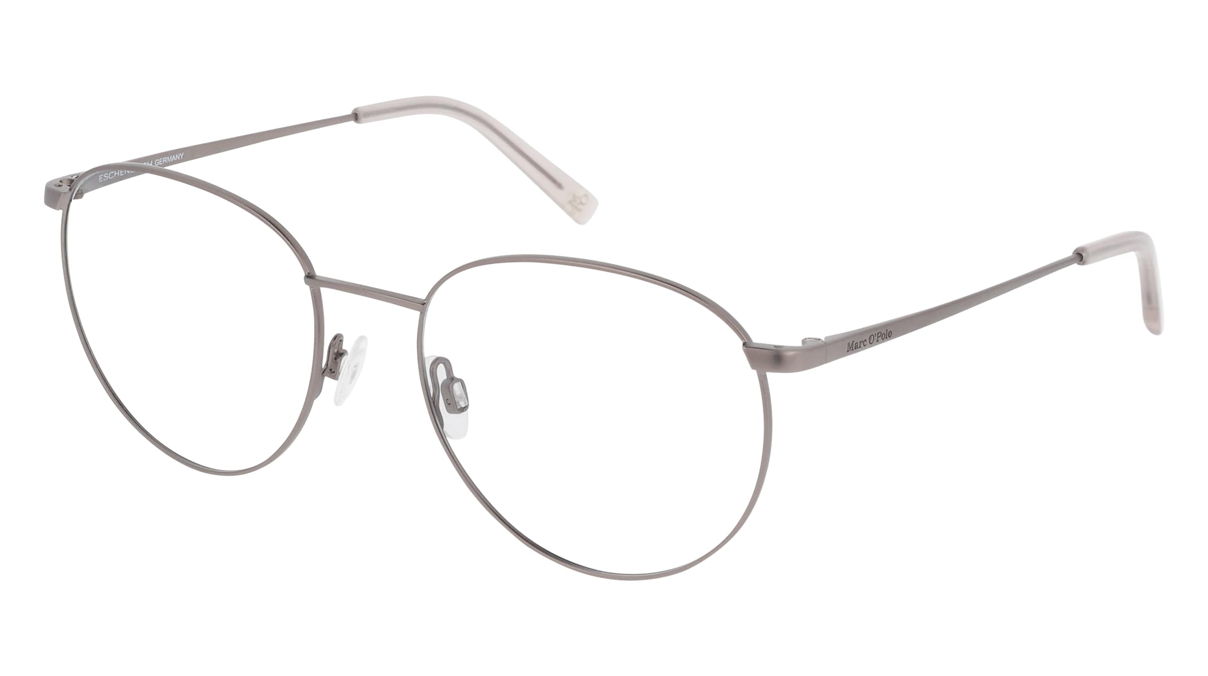 Marc O’Polo Eyewear 502198 Unisex-Brille inkl. Gläser Vollrand Panto Metall-Gestell 54/18/140, Grau