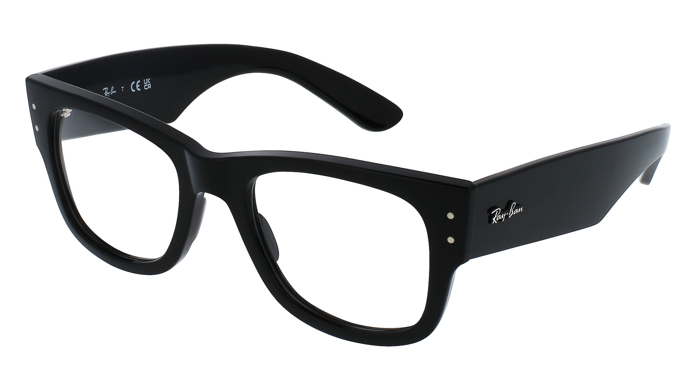 Ray-Ban 0RX0840V MEGA WAYFARER Unisex-Brille inkl. Gläser Vollrand Quadratisch Propionat-Gestell 51/21/145, Schwarz