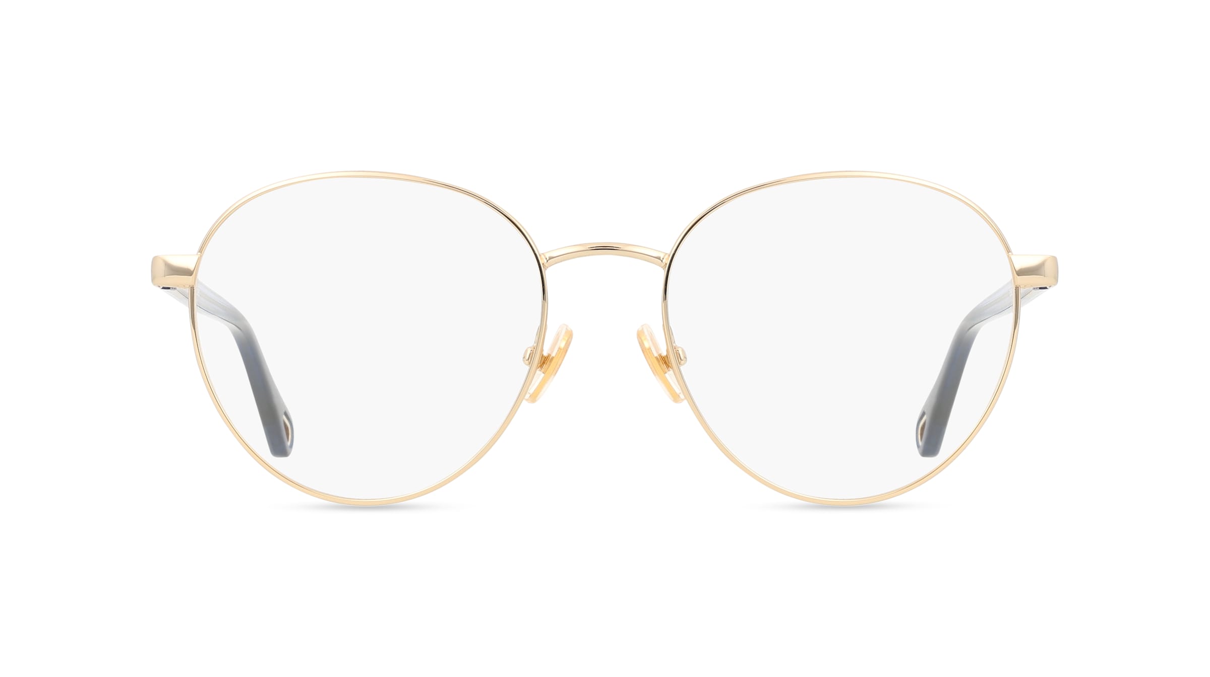 Chloé CH0269O Damen-Brille inkl. Gläser Vollrand Rund Metall-Gestell 53mm/18mm/140mm, Gold