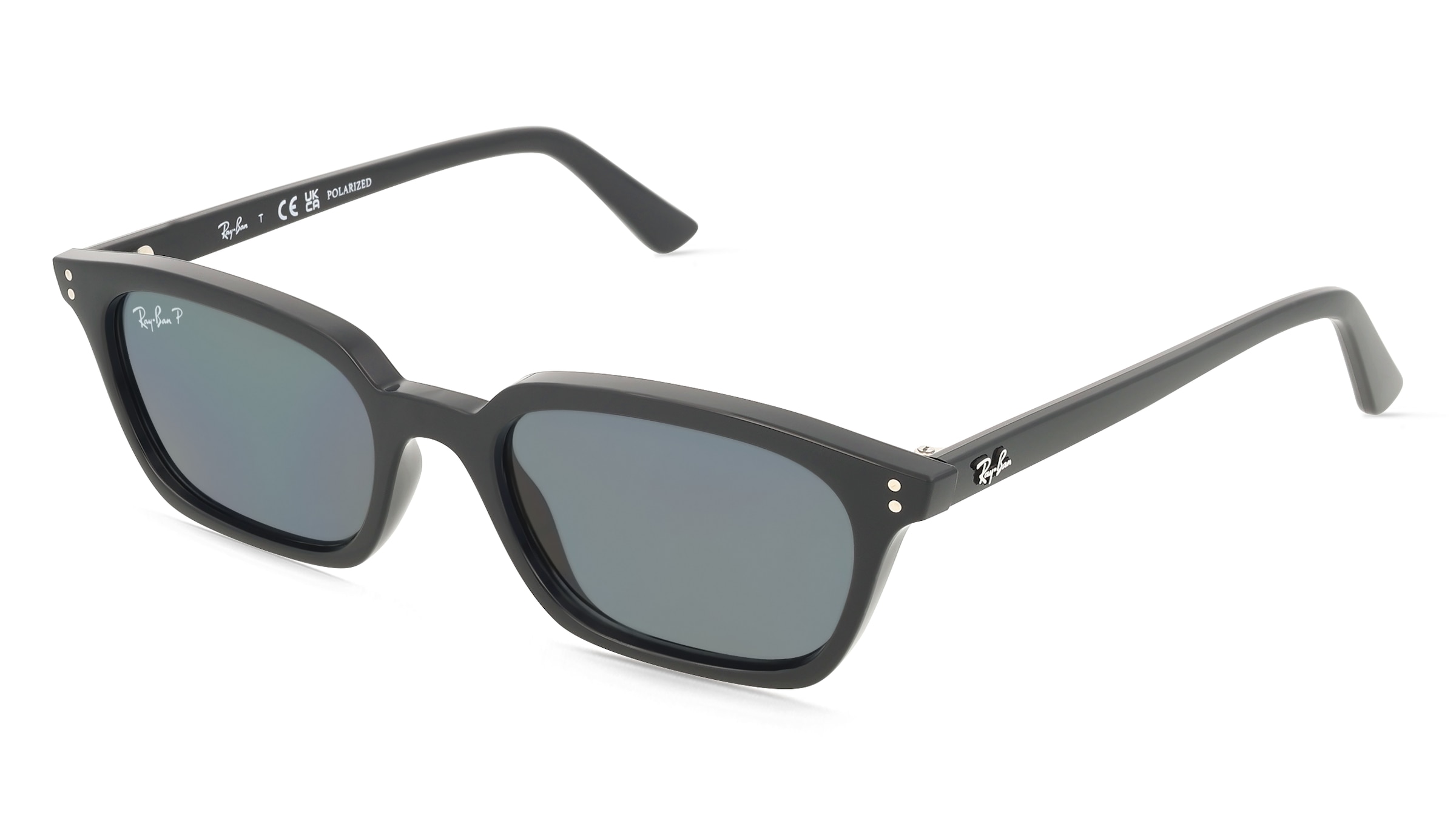 Ray-Ban 0RB4456 ZAYA Unisex-Sonnenbrille Vollrand Quadratisch Kunststoff-Gestell, Schwarz