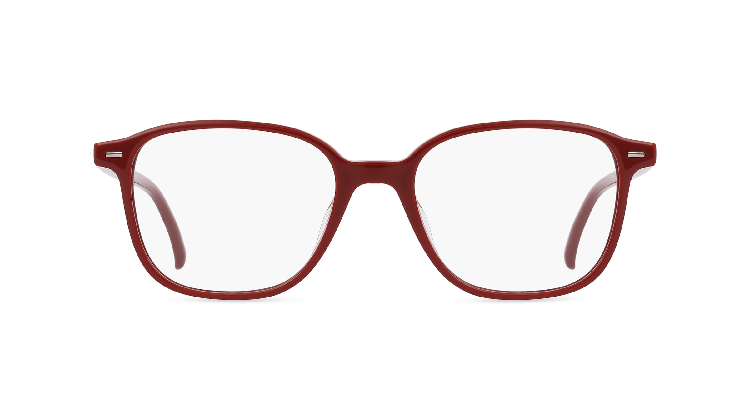 Fielmann LN 041 CL Unisex-Brille inkl. Gläser Vollrand Eckig Acetat-Gestell 47mm/17mm/145mm, rot