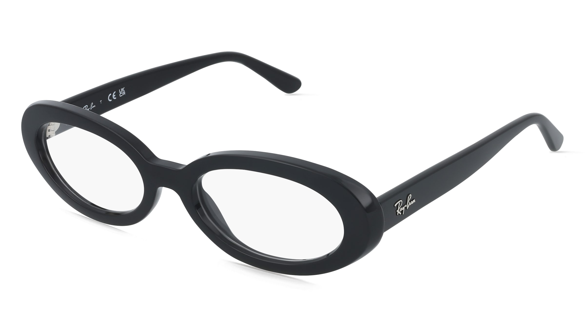 Ray-Ban RX2223V Damen-Brille inkl. Gläser Vollrand Oval Kunststoff-Gestell 52/19/145, Schwarz