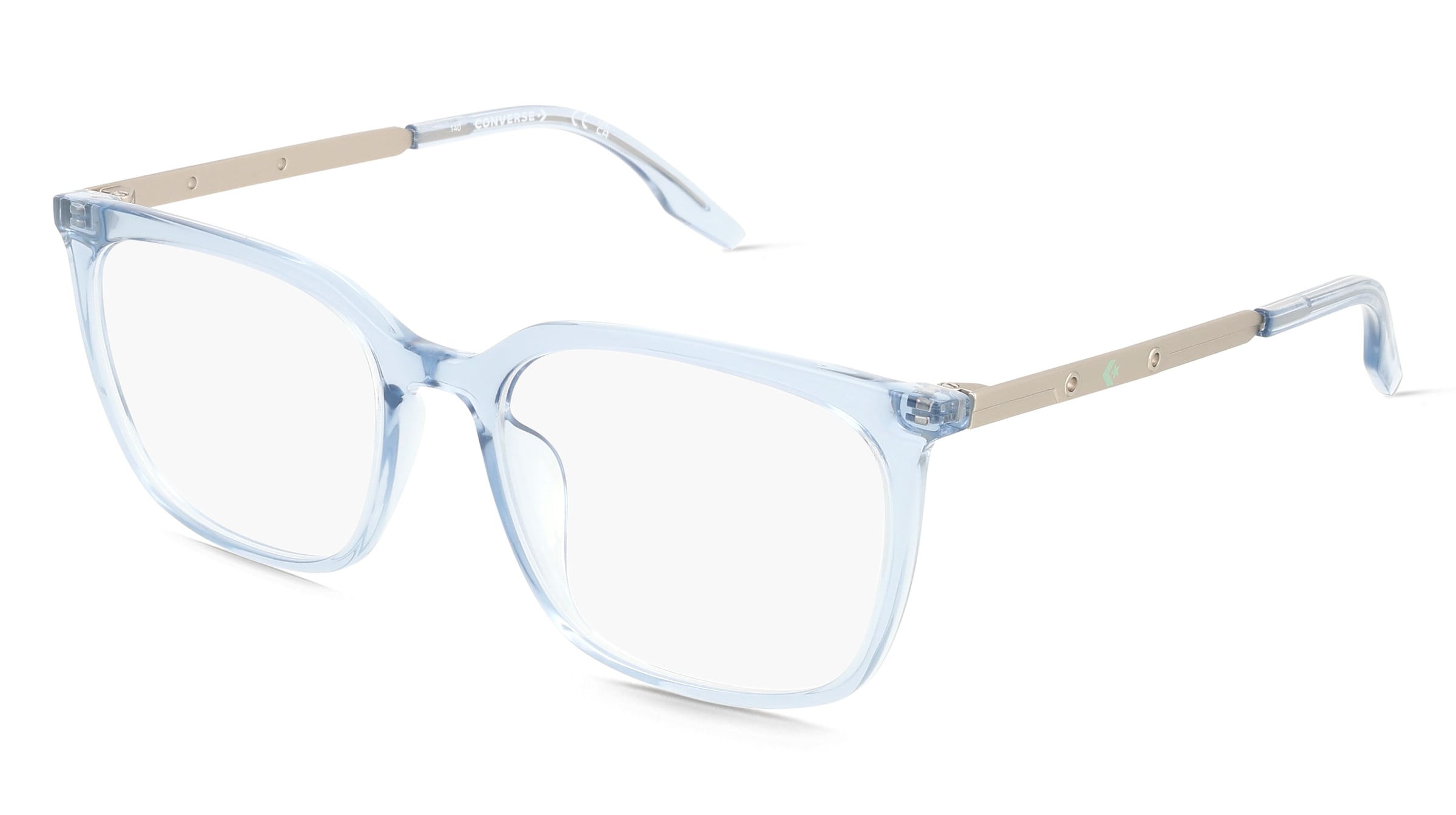 Converse CV8010 Unisex-Brille inkl. Gläser Vollrand Panto Kunststoff-Gestell 52/17/140, Transparent