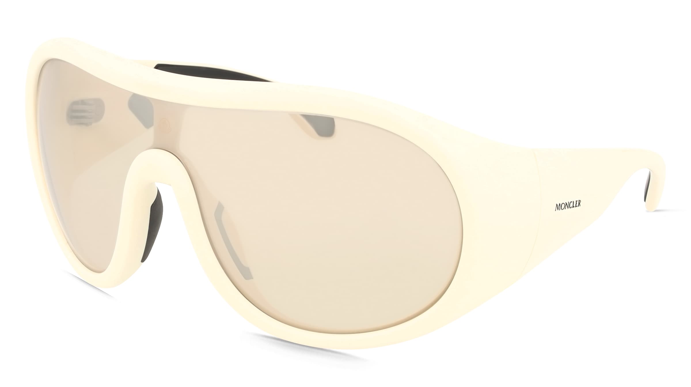 Moncler ME8004 Unisex-Sonnenbrille Vollrand Pilot Kunststoff-Gestell, Beige