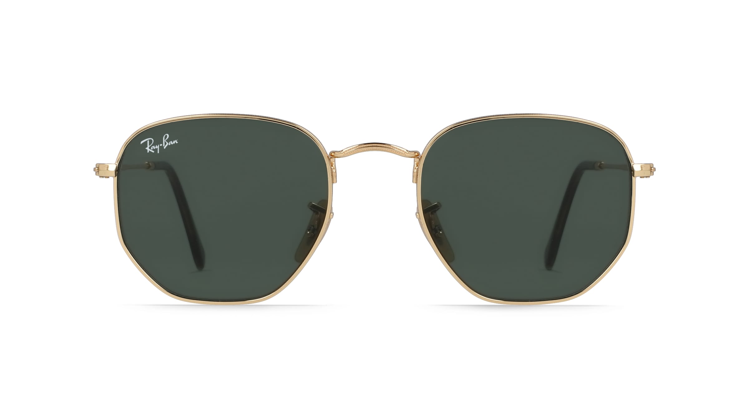 Ray-Ban RB 3548N HEXAGONAL Unisex-Sonnenbrille Vollrand Eckig Metall-Gestell, gold