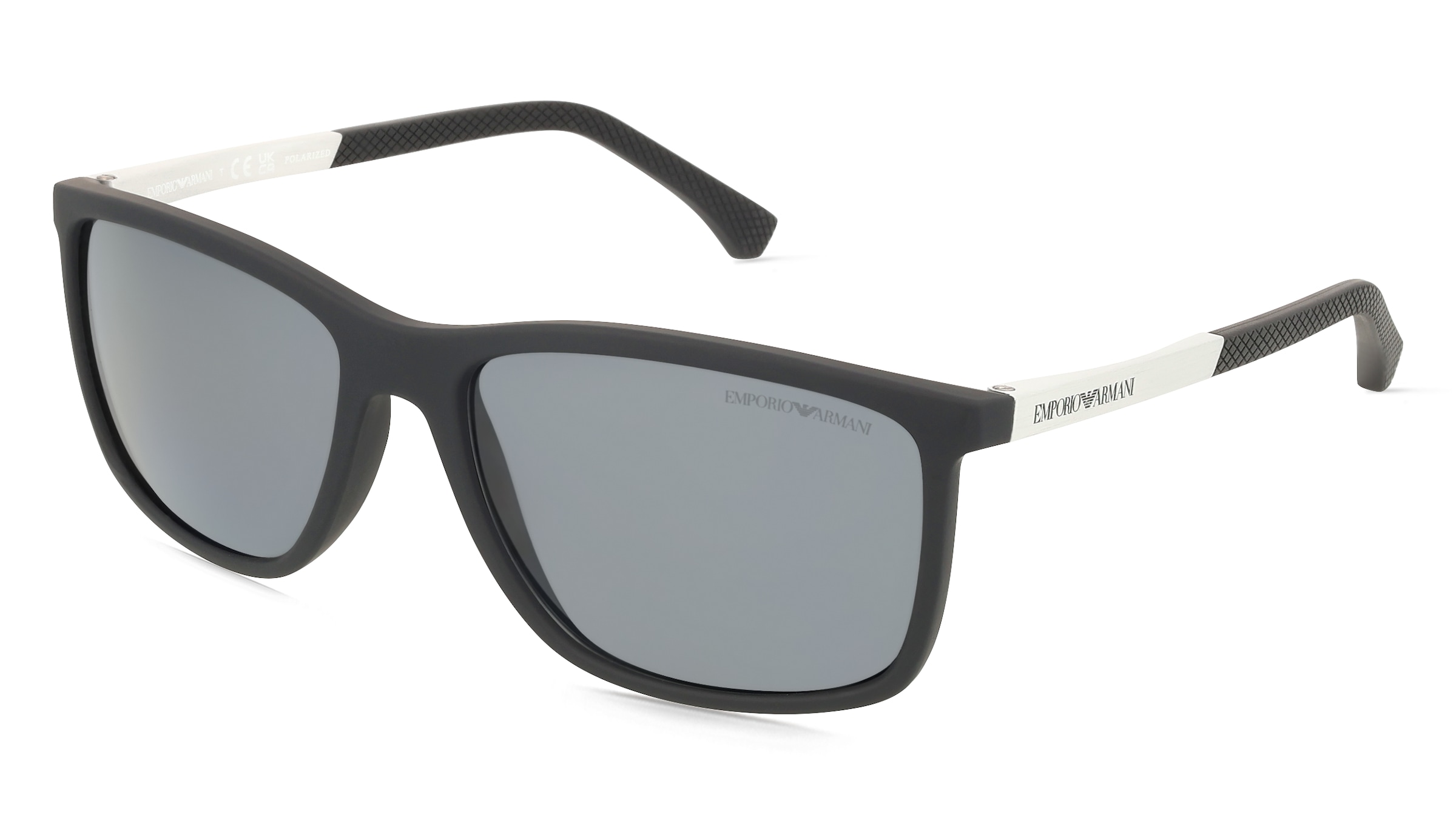 Emporio Armani EA4058 Herren-Sonnenbrille Vollrand Eckig Kunststoff-Gestell, Schwarz