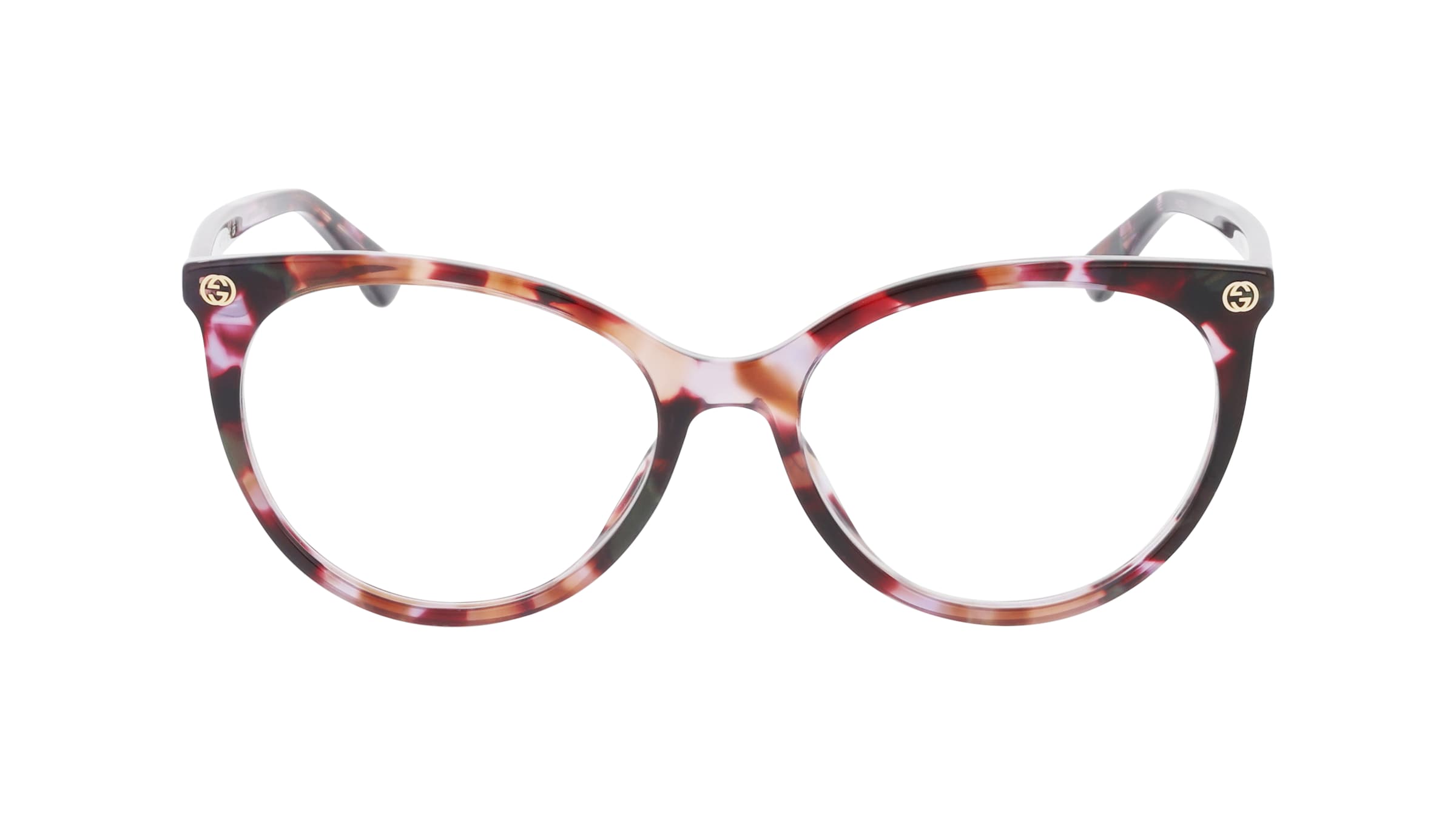 Gucci GG0093O Damen-Brille inkl. Gläser Vollrand Panto Kunststoff-Gestell 53mm/17mm/140mm, Havanna