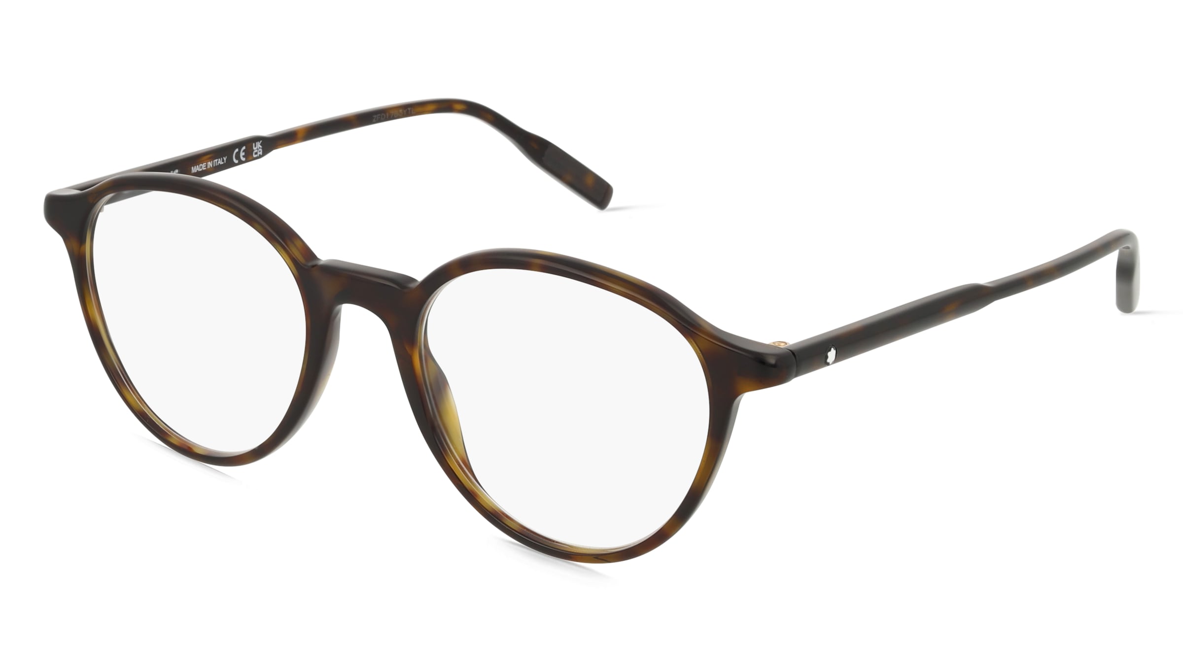 Montblanc MB0291O Herren-Brille inkl. Gläser Vollrand Rund Acetat-Gestell 50/20/150, Havanna