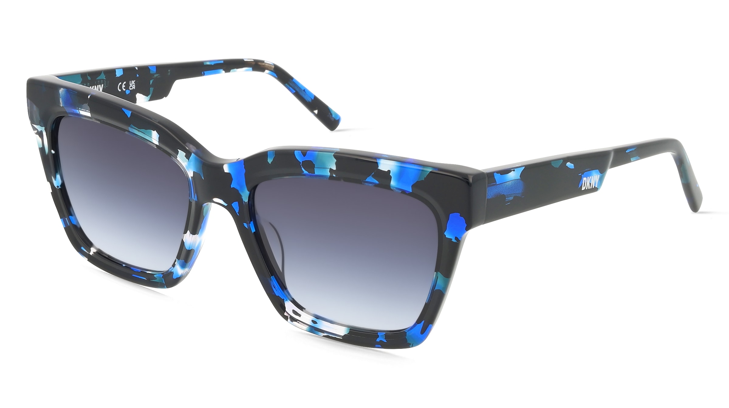 DKNY DK551S Unisex-Sonnenbrille Vollrand Cat Eye Acetat-Gestell, Blau