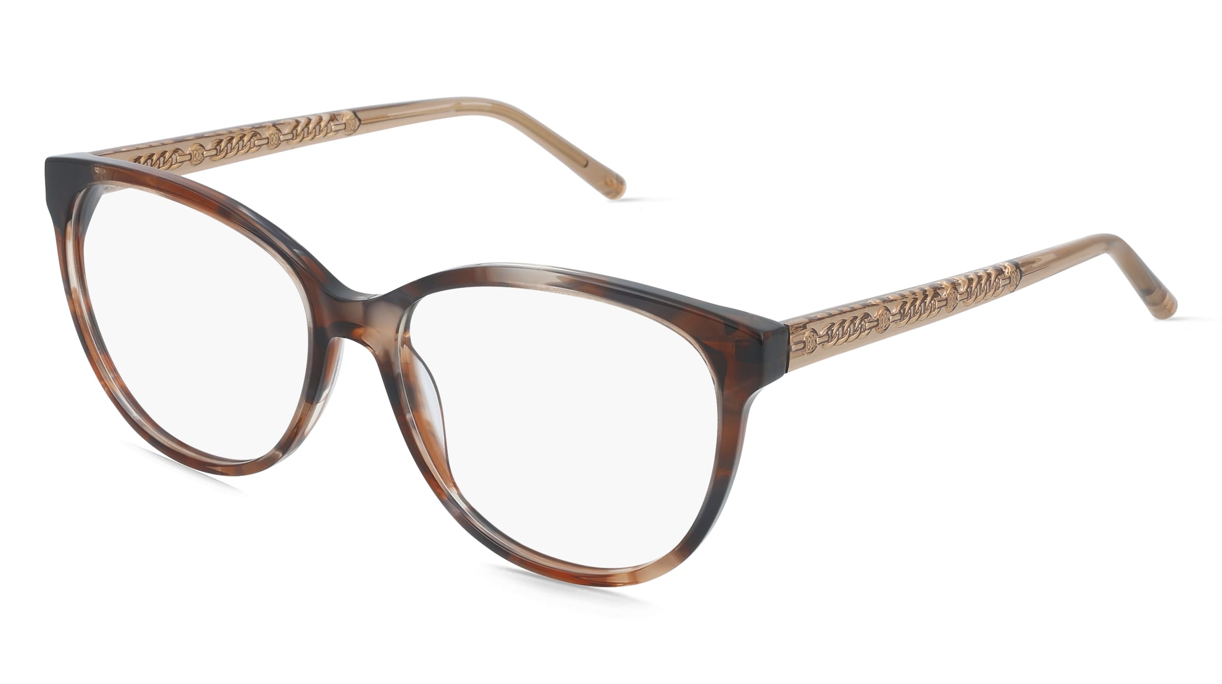 Escada VESF36 Damen-Brille inkl. Gläser Vollrand Cat Eye Kunststoff-Gestell 54/15/140, Grau