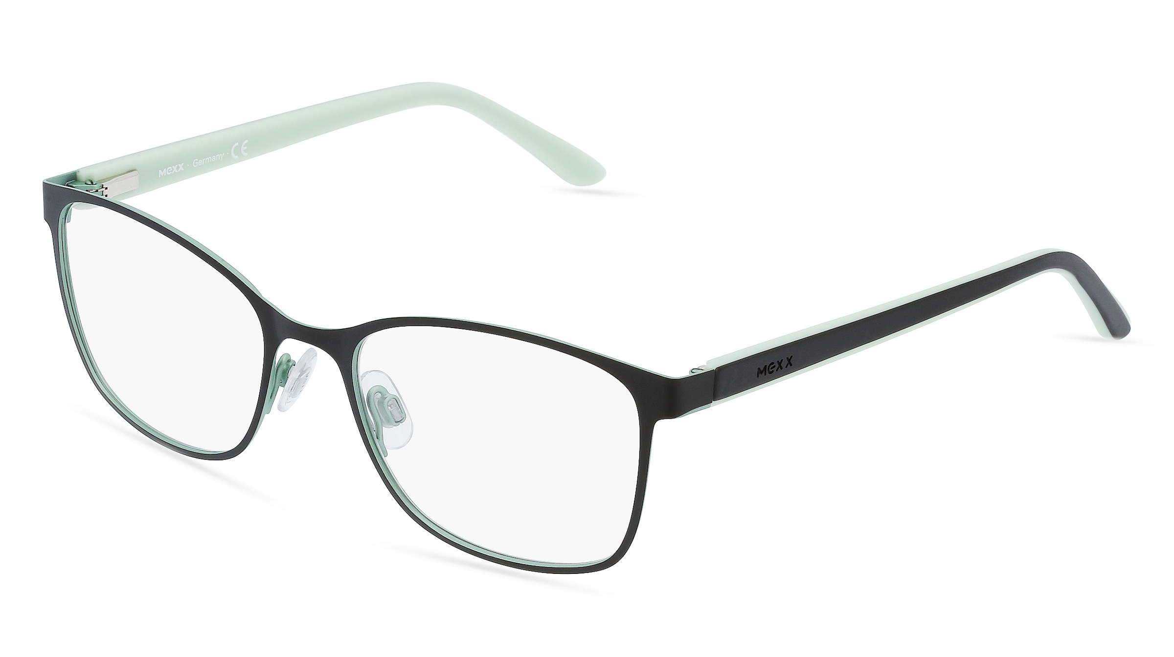 Mexx 5167 Damen-Brille inkl. Gläser Vollrand Quadratisch Metall-Gestell 53/18/135, Schwarz