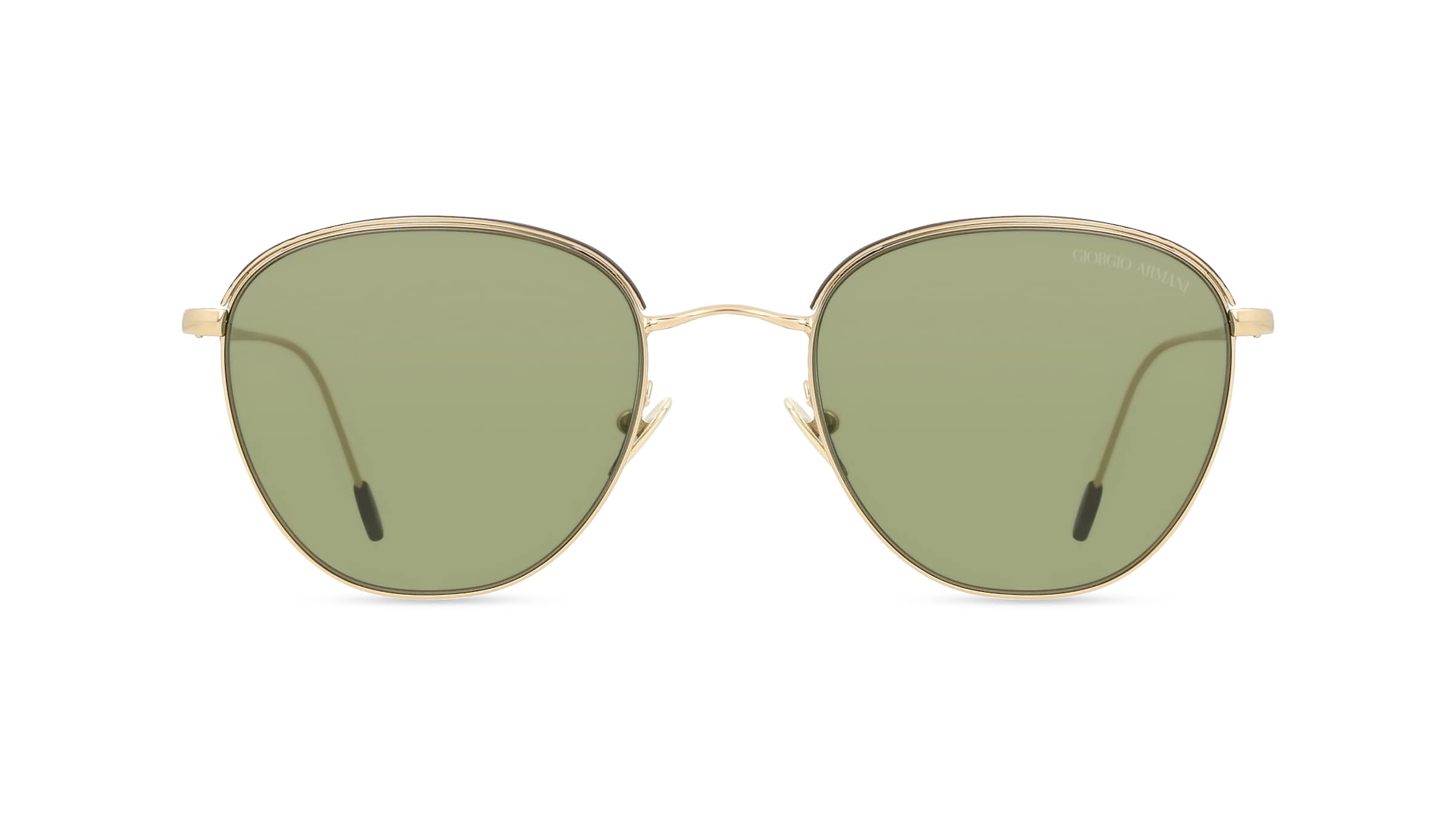 Giorgio Armani AR6048 Herren-Sonnenbrille Vollrand Quadratisch Edelstahl-Gestell, Gold