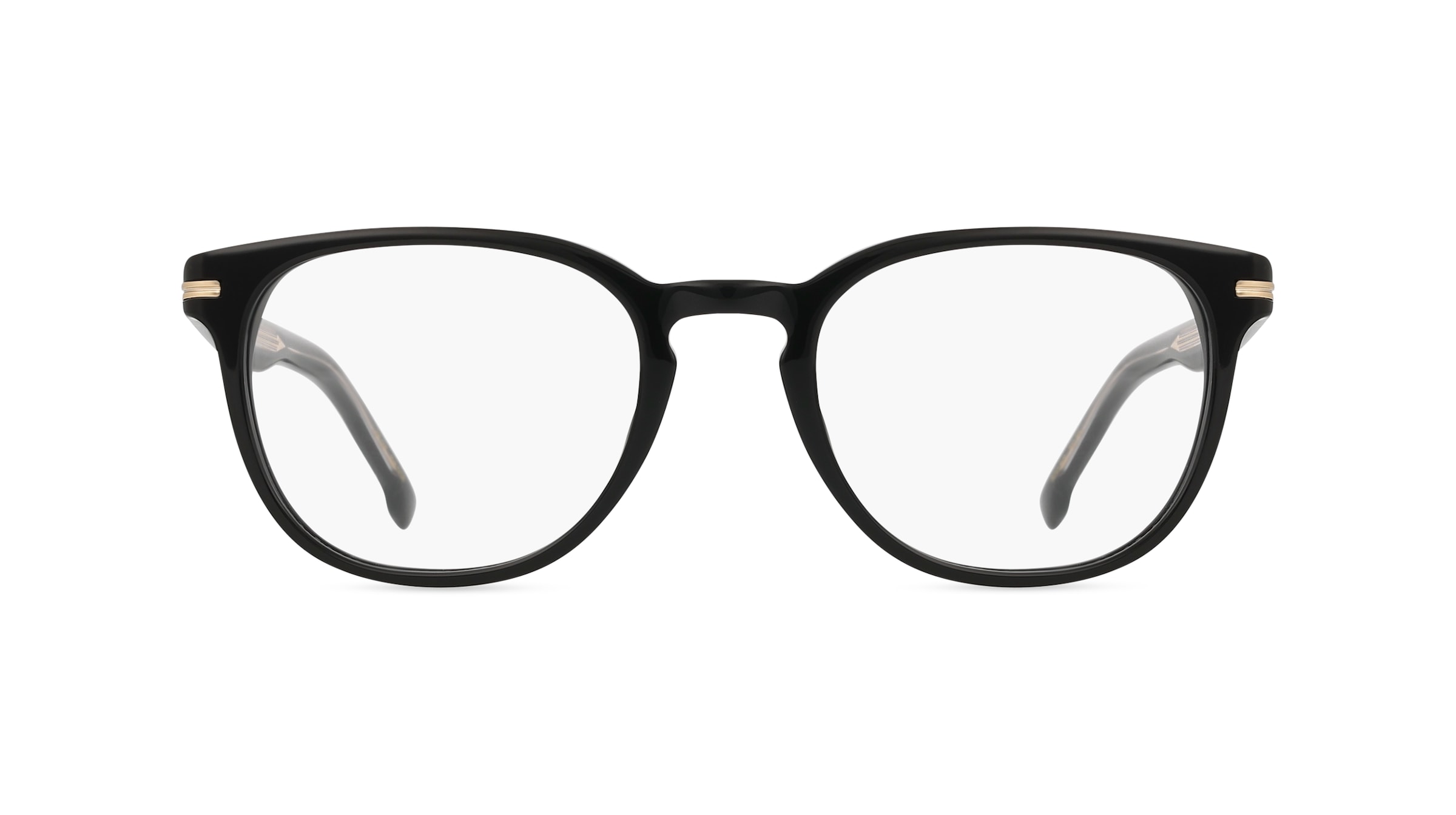 Boss 1601 Unisex-Brille inkl. Gläser Vollrand Panto Acetat-Gestell 51/20/145, schwarz