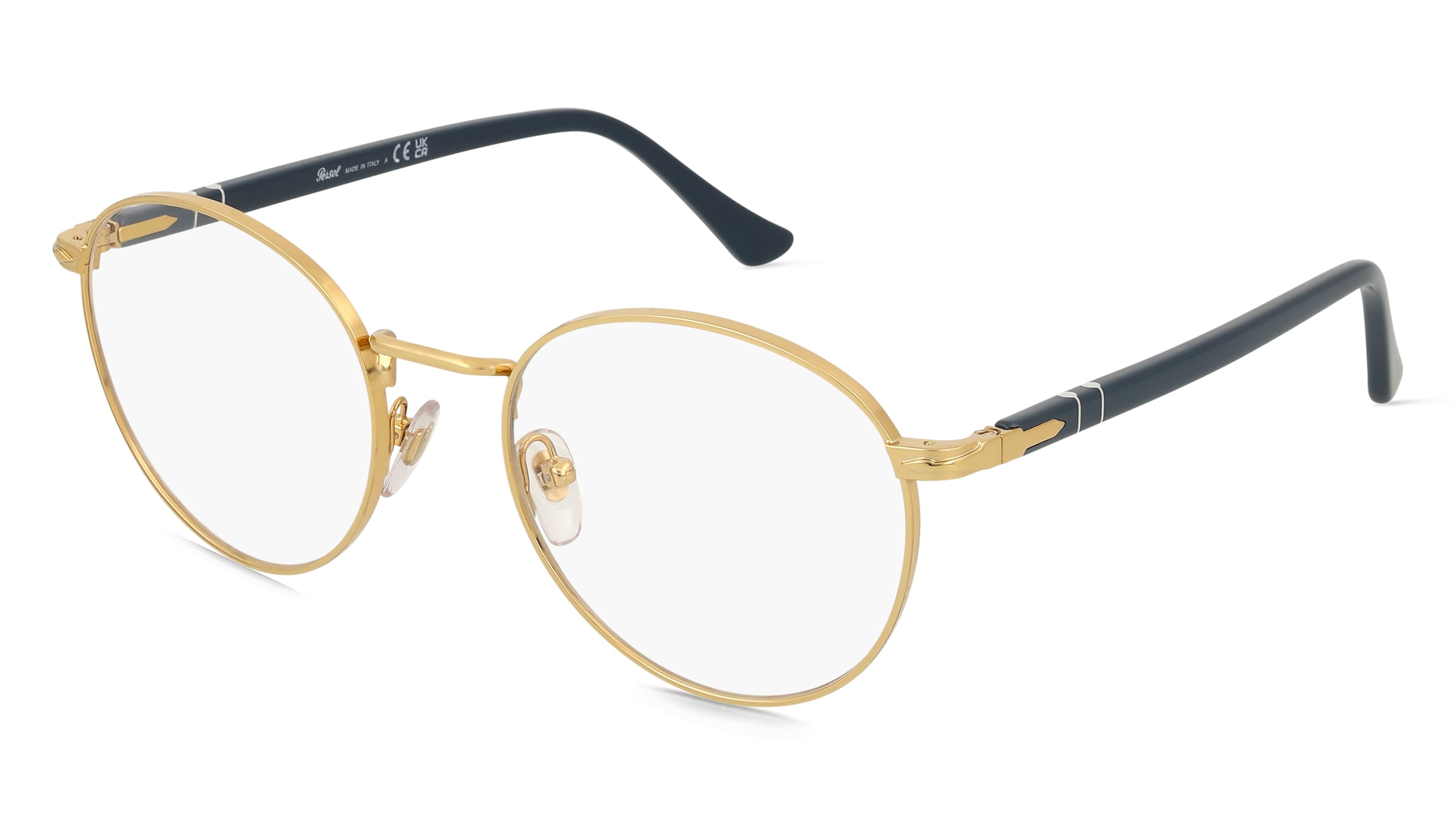 Persol 0PO1008V Unisex-Brille inkl. Gläser Vollrand Quadratisch Metall-Gestell 50/20/145, Gold