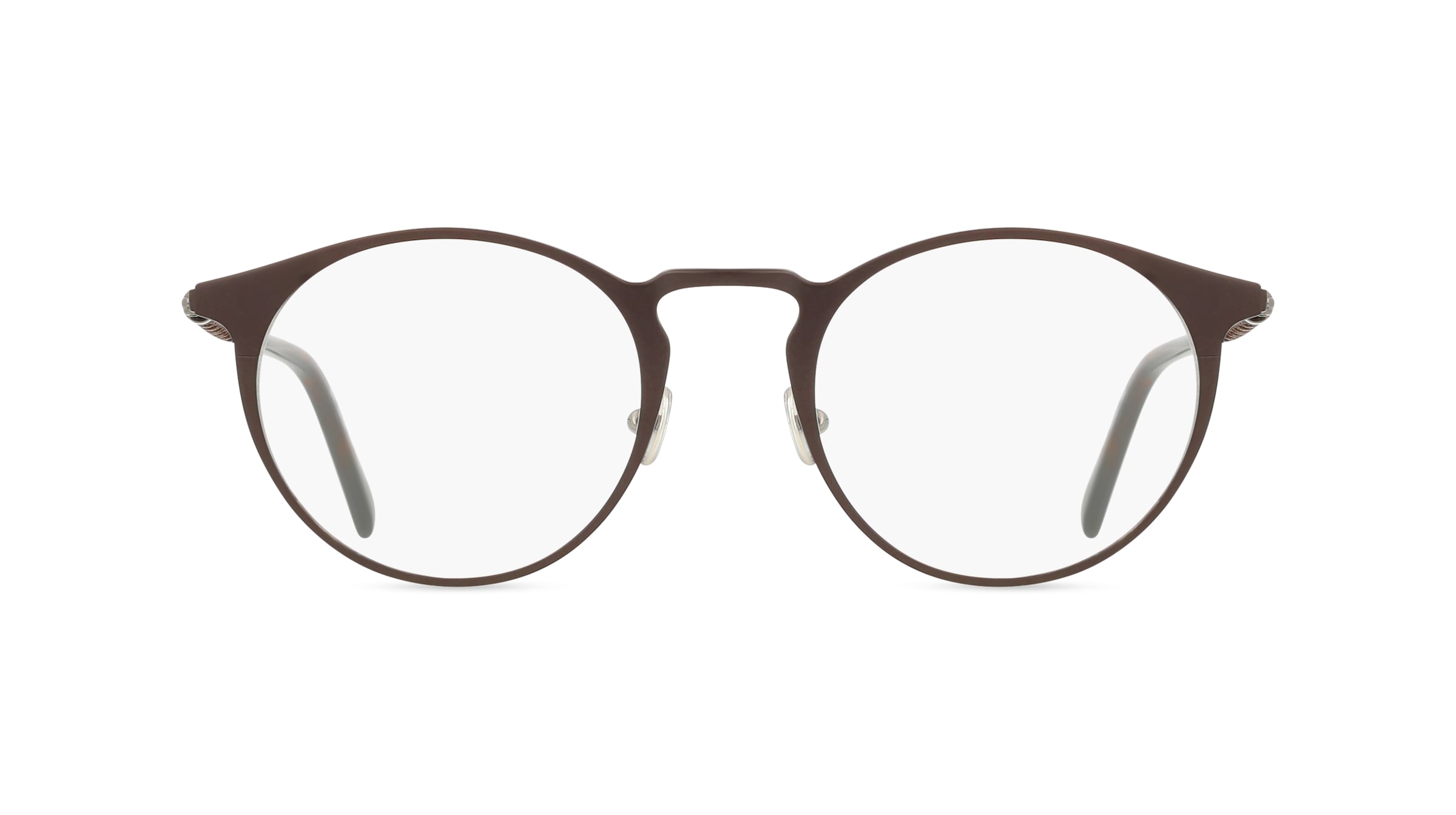 Tod's TO5294 Herren-Brille inkl. Gläser Vollrand Rund Metall-Gestell 50mm/22mm/145mm, braun