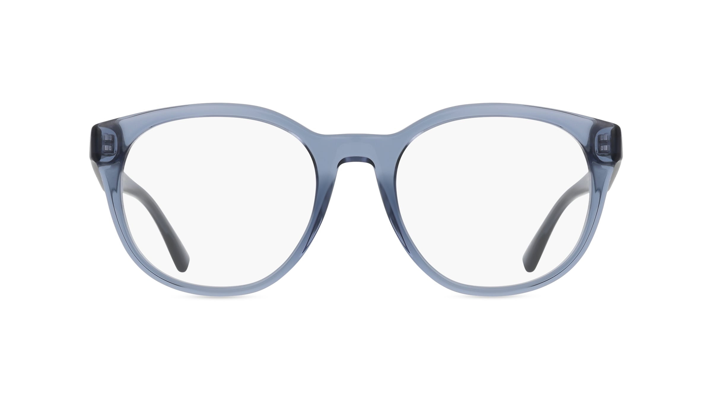 Emporio Armani EA3207 Herren-Brille inkl. Gläser Vollrand Rund Acetat-Gestell 51mm/20mm/145mm, blau