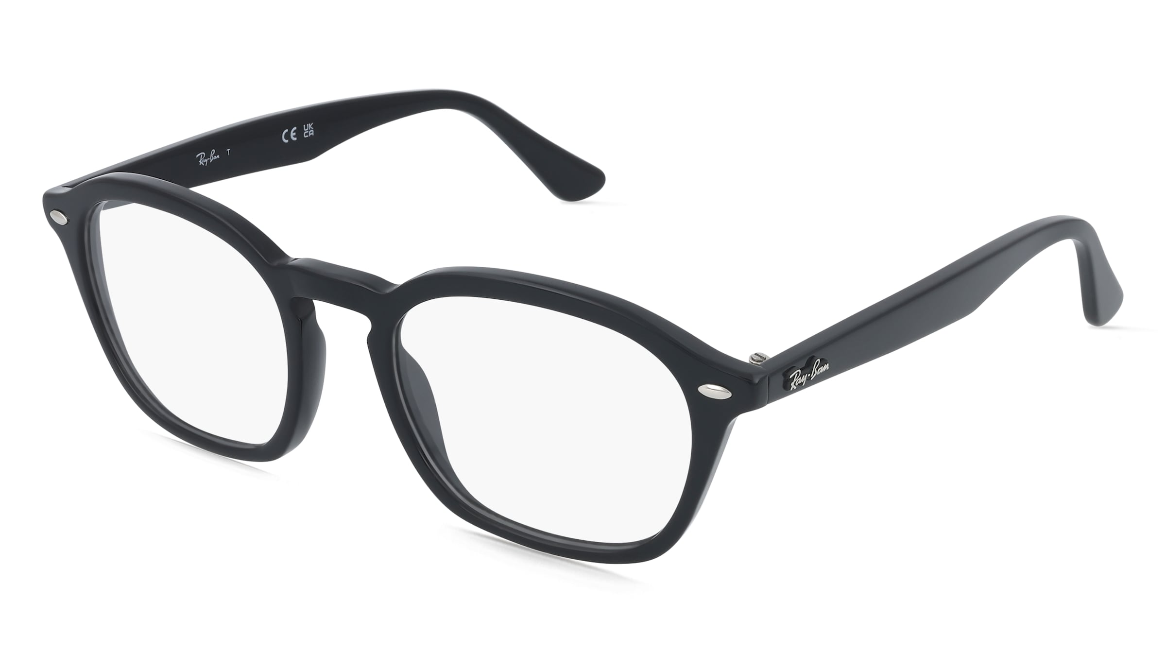 Ray-Ban RX5451 Unisex-Brille inkl. Gläser Vollrand Quadratisch Acetat-Gestell 52/20/145, Schwarz