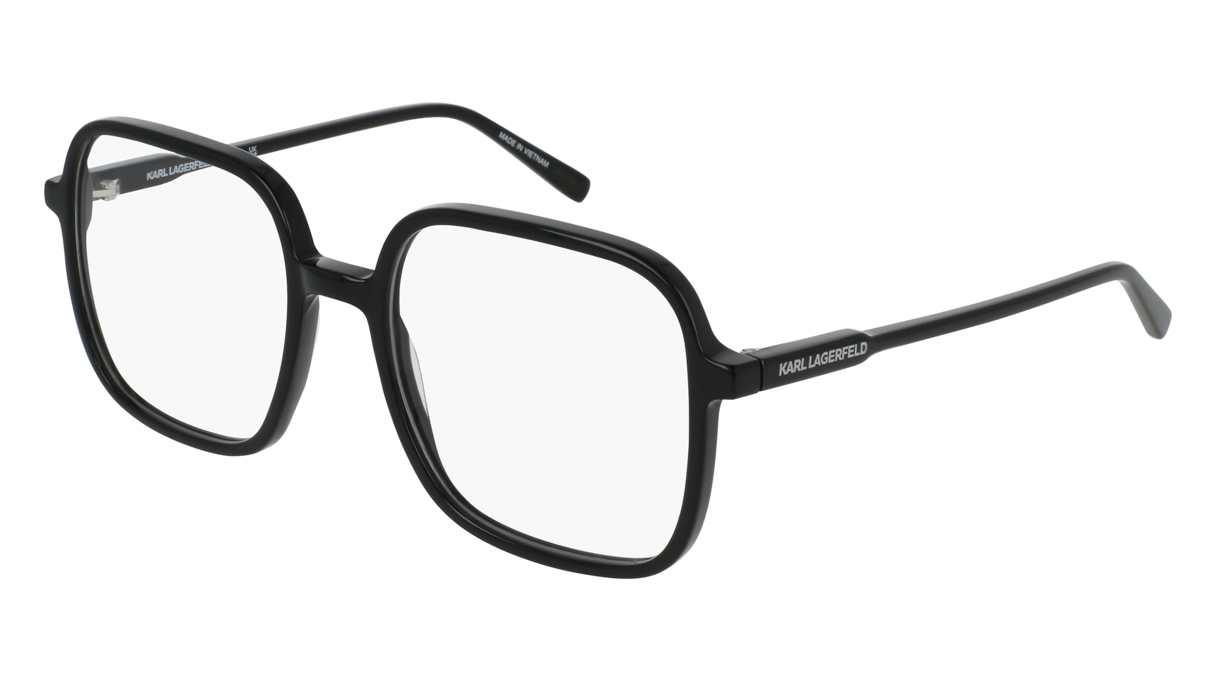 Karl Lagerfeld KL6192 Damen-Brille inkl. Gläser Vollrand Quadratisch Acetat-Gestell 55/19/140, Schwarz