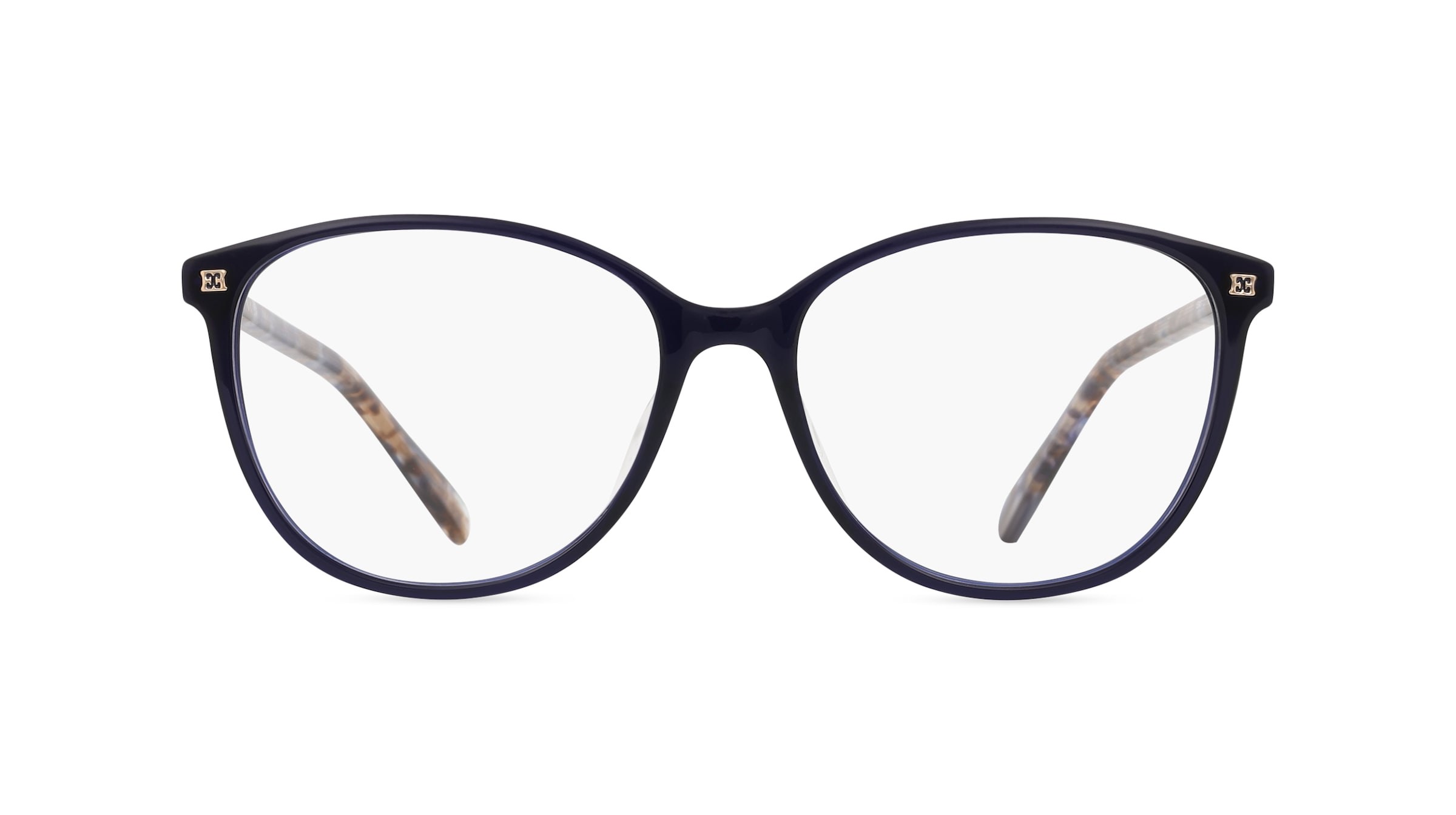 Escada VES459 Damen-Brille inkl. Gläser Vollrand Oval Acetat-Gestell 54/16/135, Schwarz