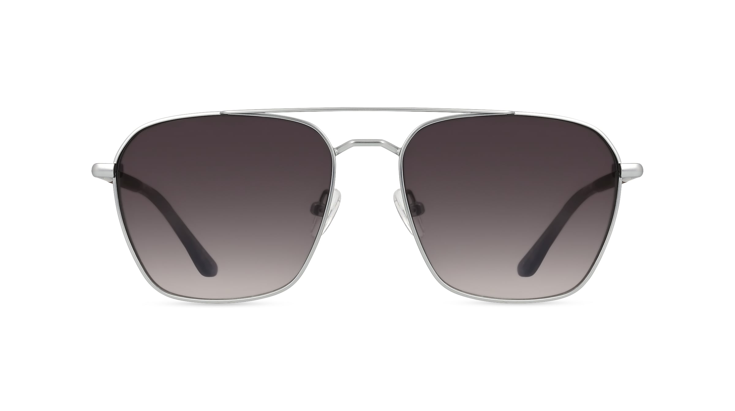 Woodfellas 11720 PANORAMA Damen-Sonnenbrille Vollrand Pilot Metall-Gestell, silber