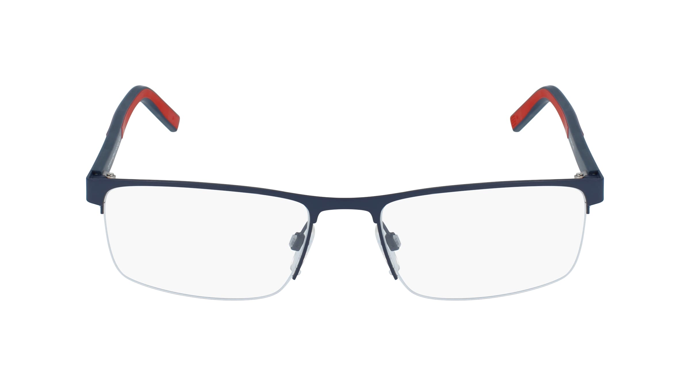 Tommy Hilfiger Eyewear TH 1594 Herren-Brille inkl. Gläser Vollrand Rechteckig Metall-Gestell 55mm/18mm/145mm, Blau