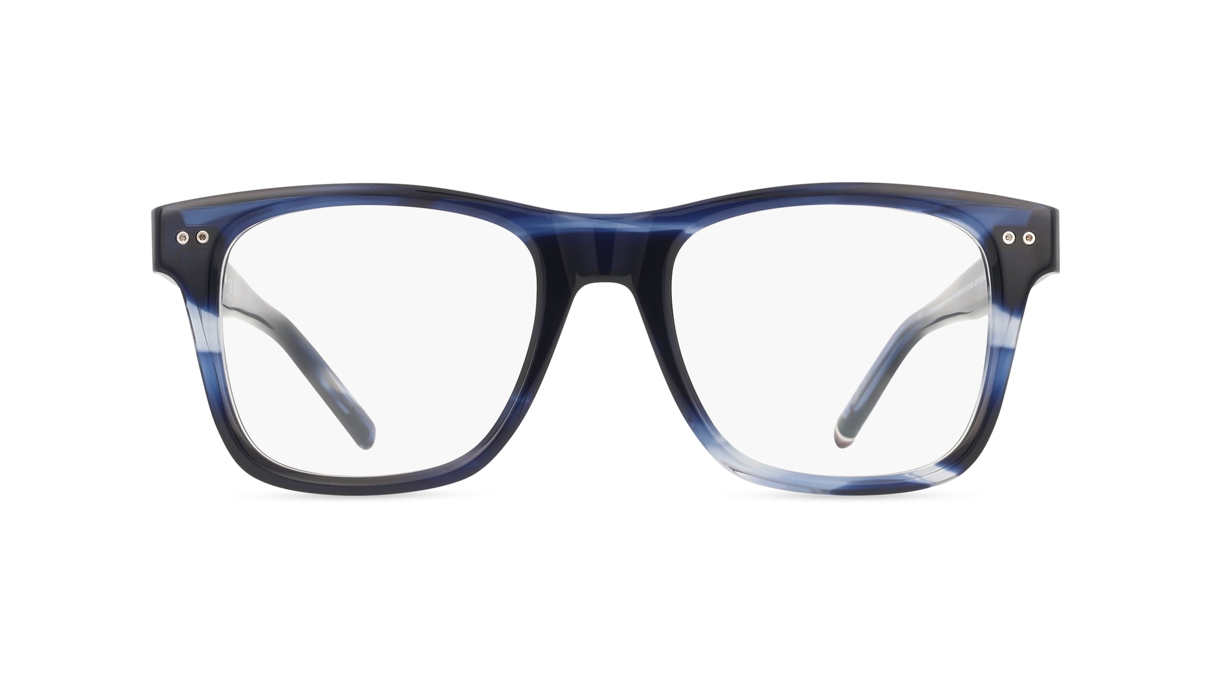 Tommy Hilfiger TH 85 Herren-Brille inkl. Gläser Vollrand Eckig Acetat-Gestell 52mm/20mm/150mm, blau