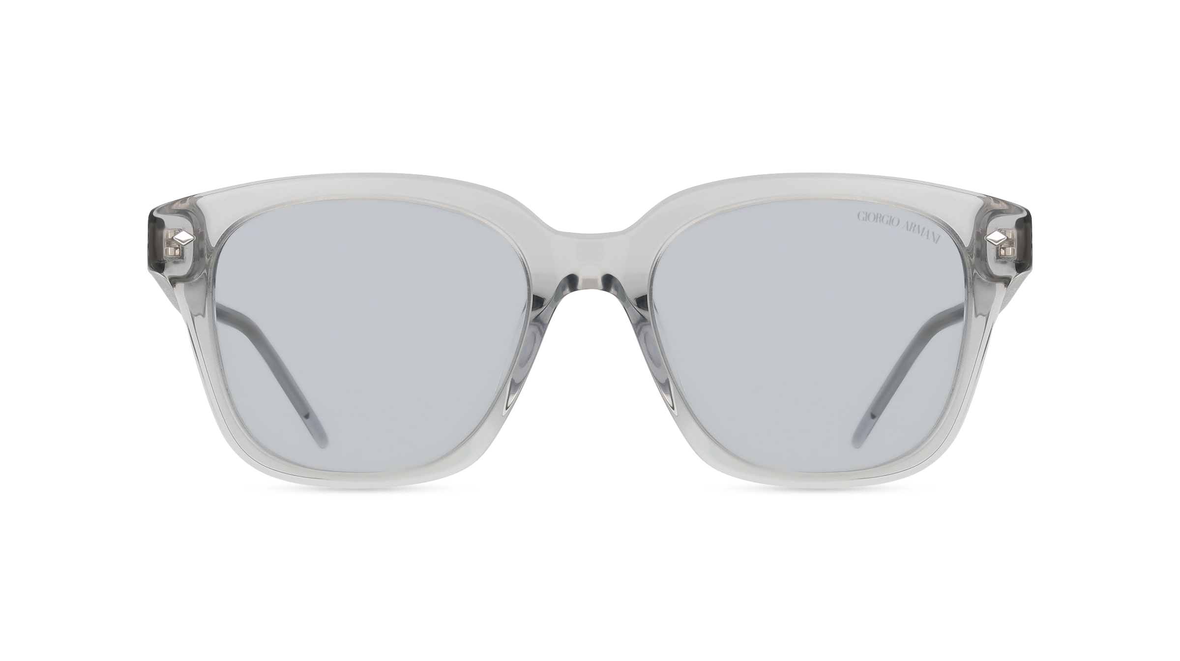 Giorgio Armani 0AR8210U Damen-Sonnenbrille Vollrand Quadratisch Acetat-Gestell, transparent