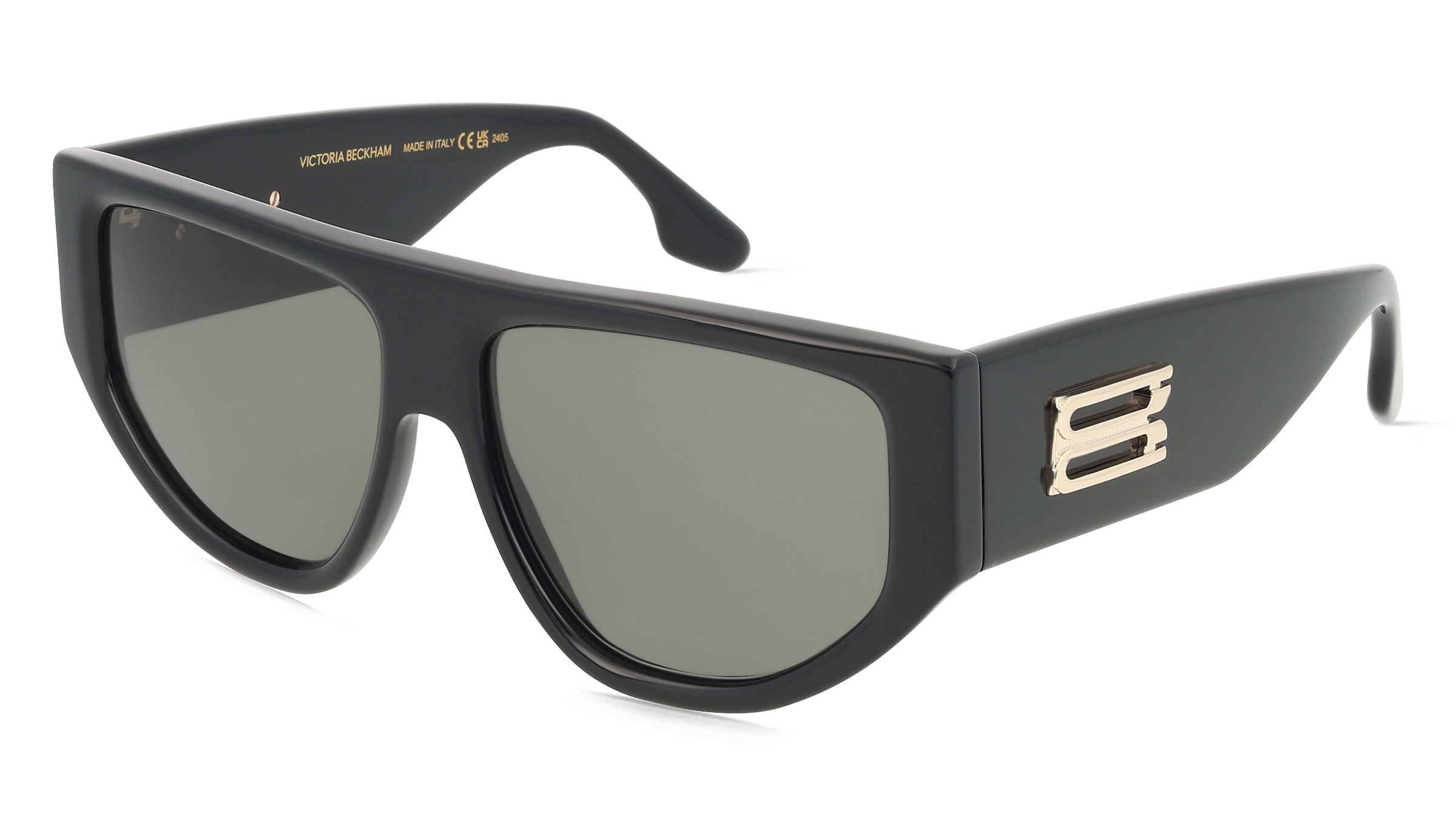 Victoria Beckham VB676S Damen-Sonnenbrille Vollrand Quadratisch Acetat-Gestell, Schwarz