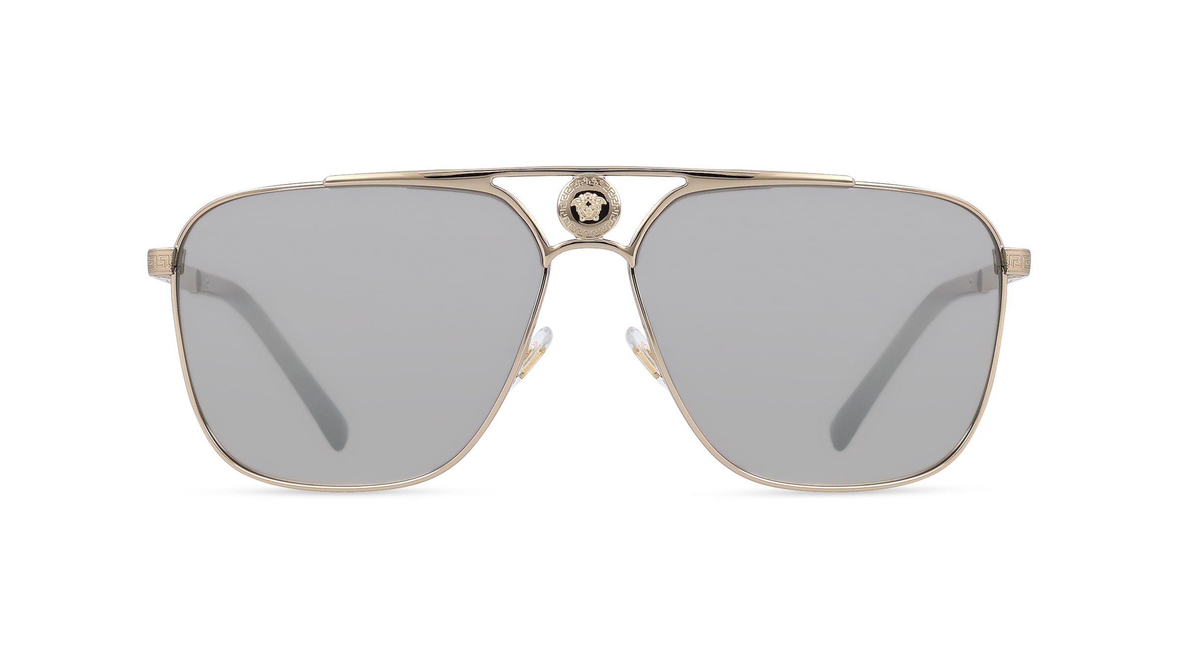 Versace VE2238 Herren-Sonnenbrille Vollrand Pilot Metall-Gestell, gold