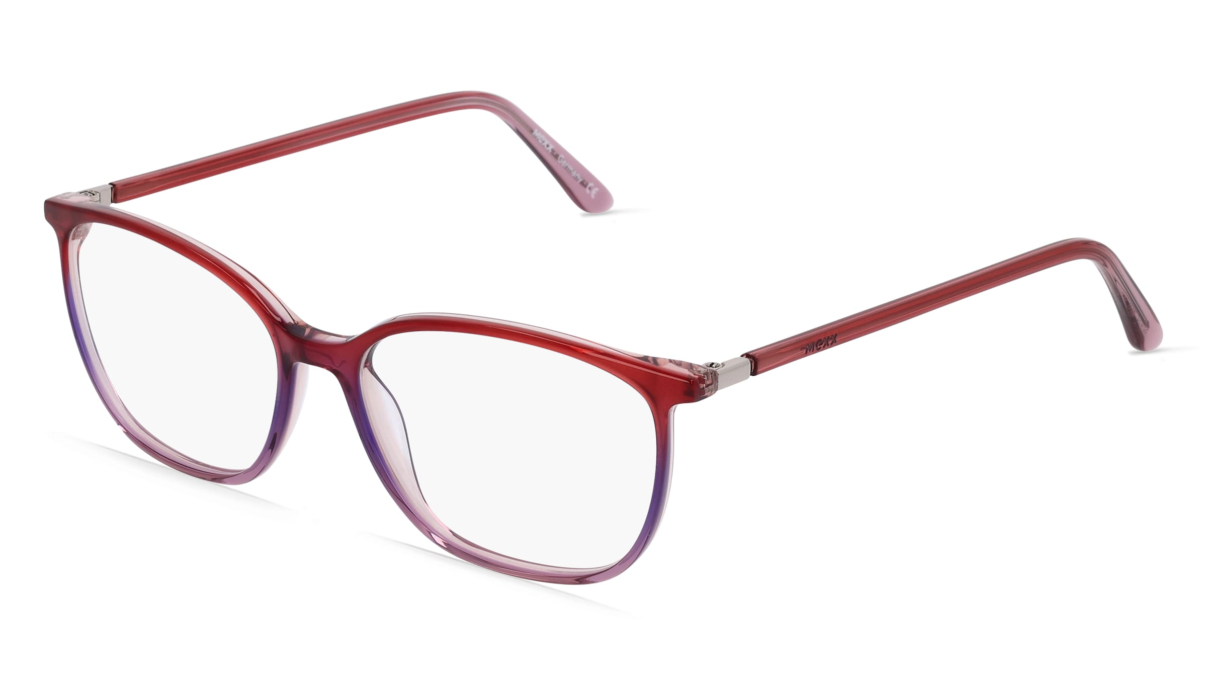 Mexx 2530 Herren-Brille inkl. Gläser Vollrand Quadratisch Metall-Gestell 53/15/140, Rot