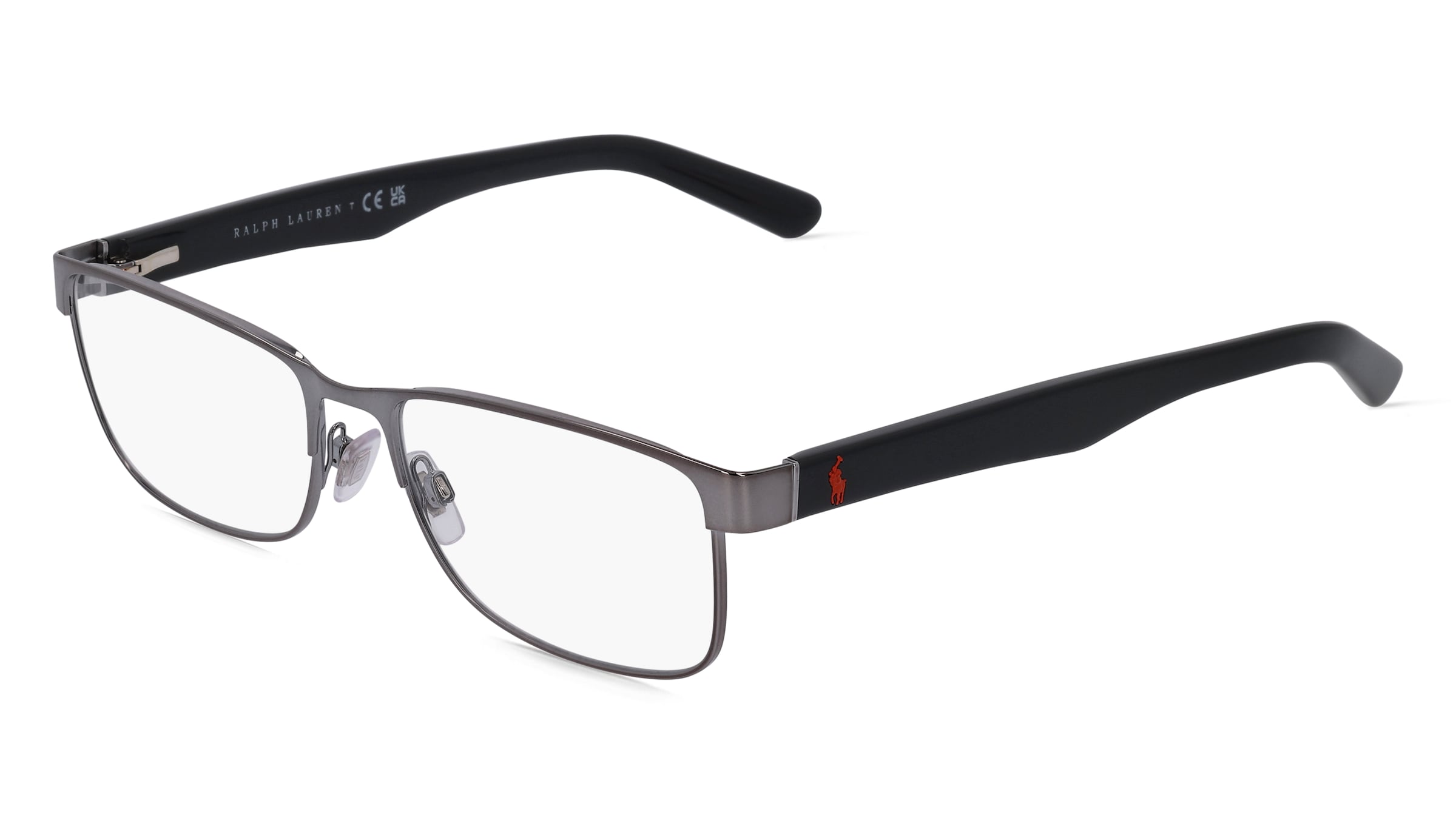 Polo Ralph Lauren PH1157 Herren-Brille inkl. Gläser Vollrand Quadratisch Metall-Gestell 57/17/150, Grau