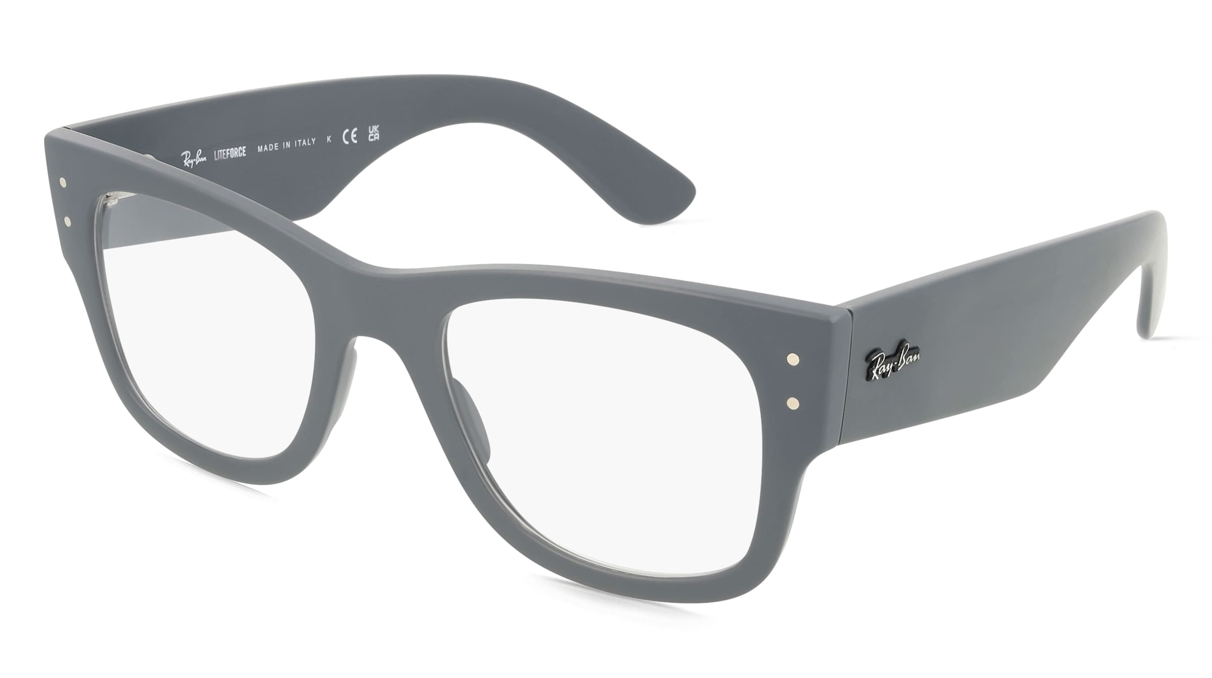 Ray-Ban RX7840V Unisex-Brille inkl. Gläser Vollrand Quadratisch Kunststoff-Gestell 50/21/145, Grau