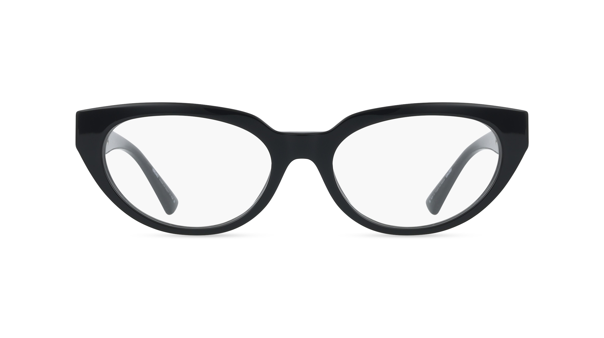 Versace 0VE3383 Damen-Brille inkl. Gläser Vollrand Cat Eye Acetat-Gestell 54/17/140, Schwarz