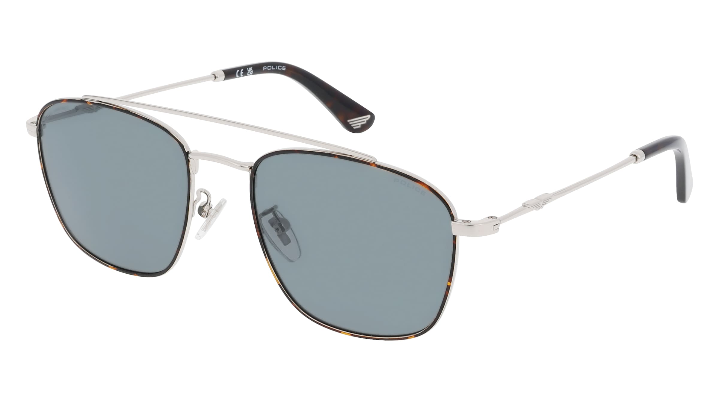 Police SPL996E Herren-Sonnenbrille Vollrand Pilot Metall-Gestell, Gold