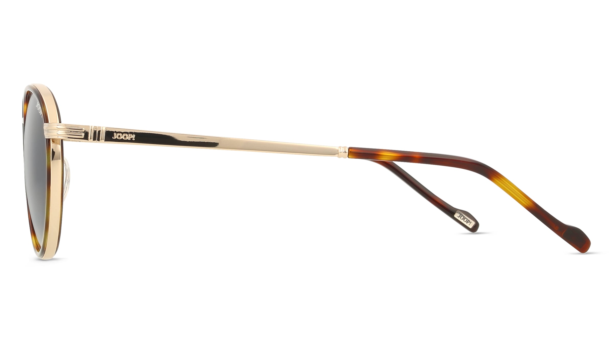 Thumbnail - JOOP! JP7414 Unisex-Sonnenbrille Vollrand Rund Metall-Gestell, braun