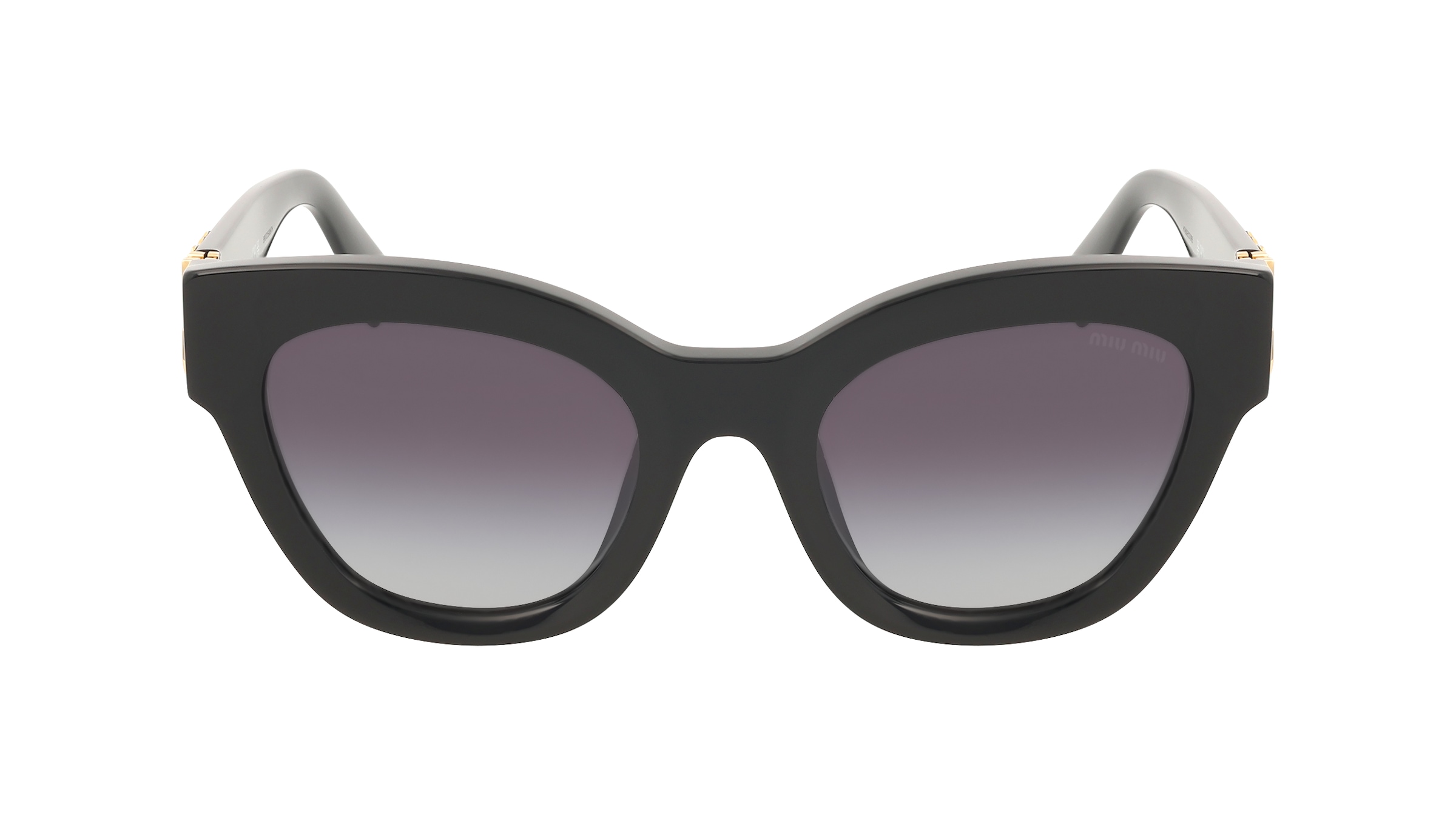 Miu Miu MU01YS Damen-Sonnenbrille Vollrand Quadratisch Acetat-Gestell, schwarz