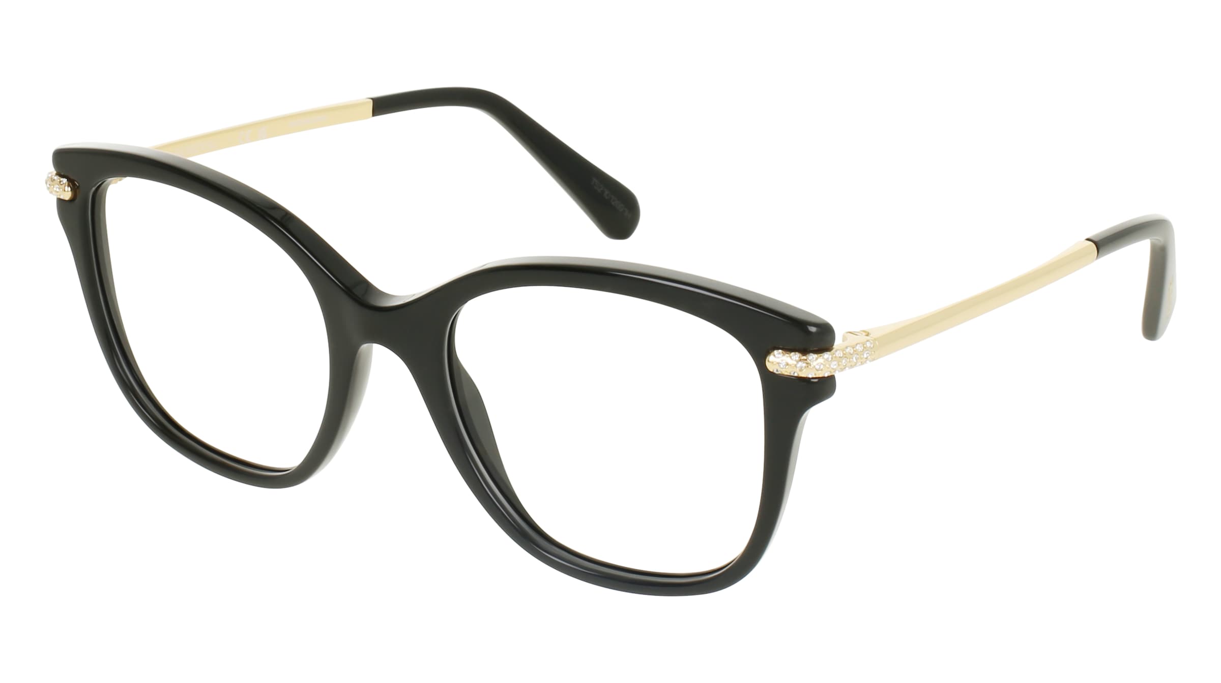 Swarovski 0SK2044 Damen-Brille inkl. Gläser Vollrand Quadratisch Acetat-Gestell 51/19/135, Schwarz