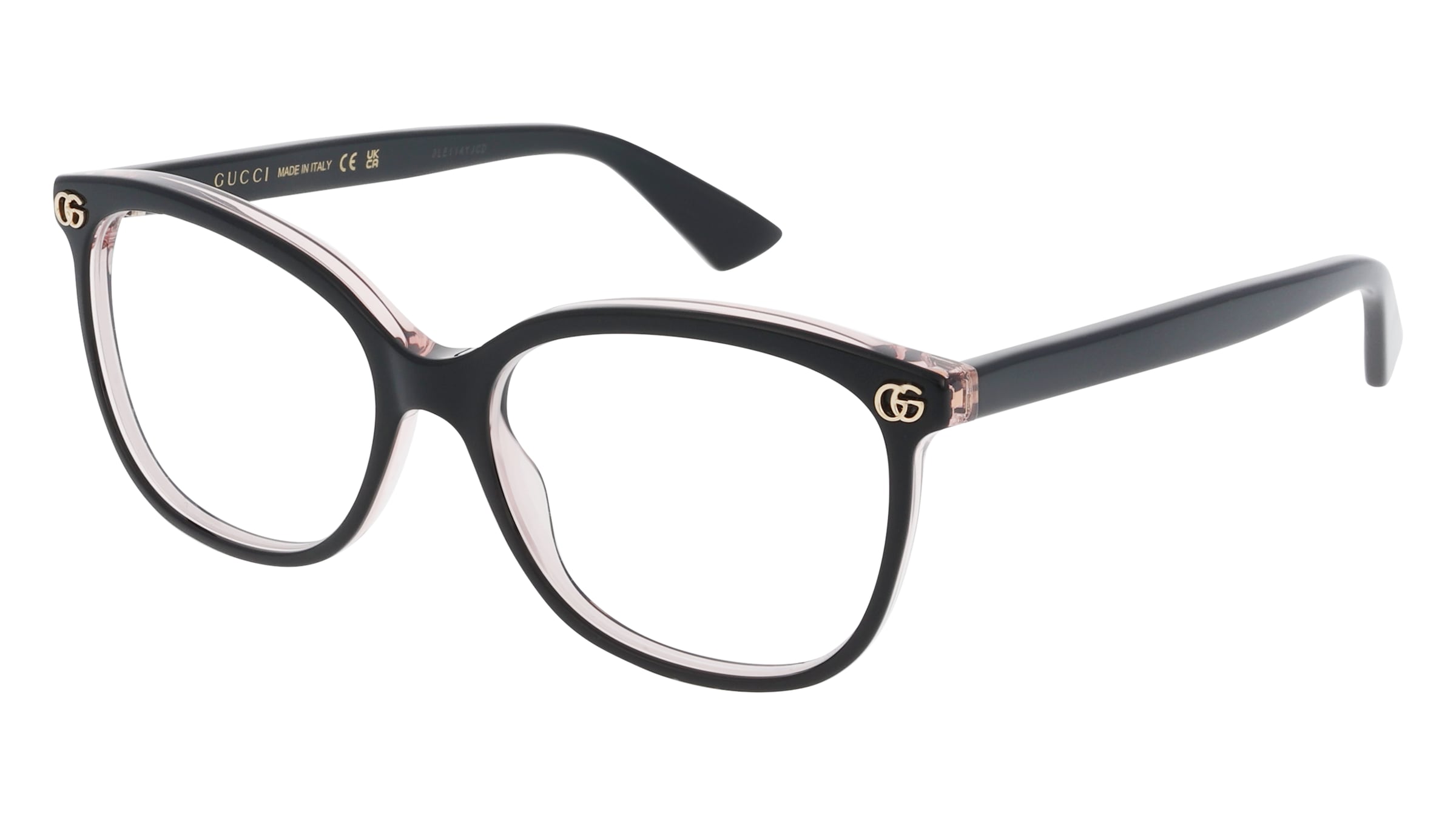 Gucci GG1816O Damen-Brille inkl. Gläser Vollrand Eckig Acetat-Gestell 59/16/145, Schwarz