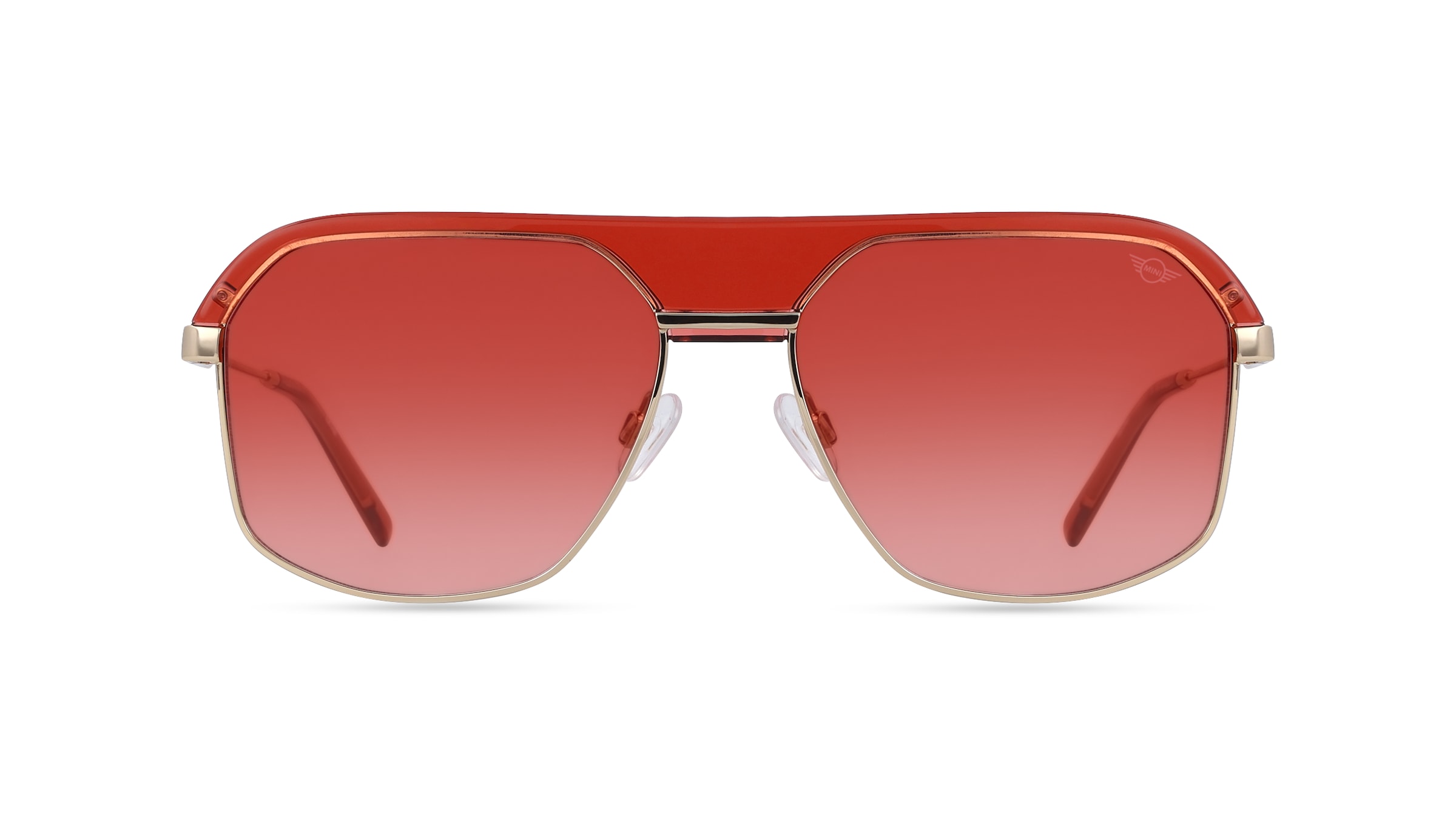 MINI EYEWEAR 747023 Herren-Sonnenbrille Vollrand Pilot Kunststoff-Gestell, rot