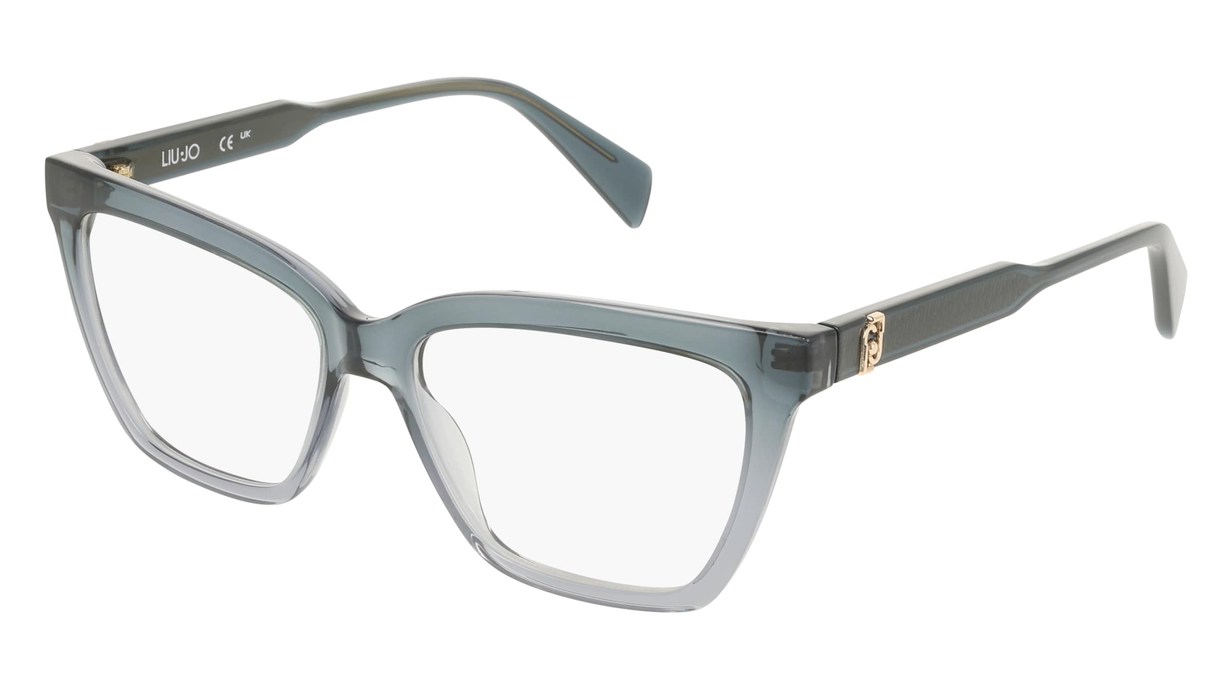 Liu Jo LJ2840 Damen-Brille inkl. Gläser Vollrand Cat Eye Acetat-Gestell 53/15/140, Grau