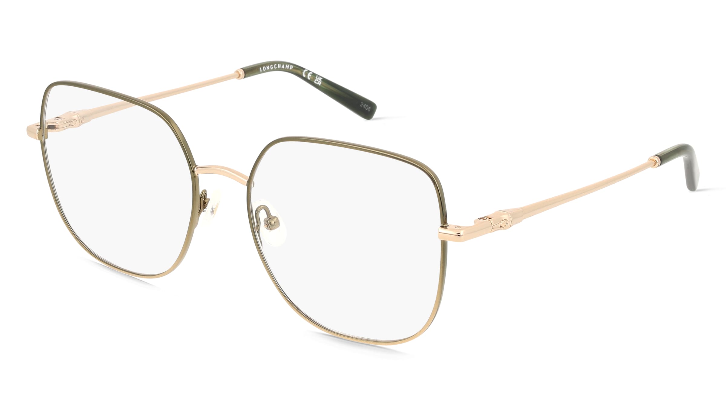 Longchamp LO2167 Unisex-Brille inkl. Gläser Vollrand Butterfly Metall-Gestell 53/17/140, Gold